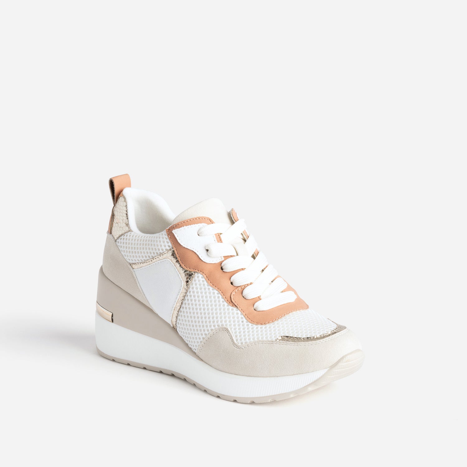 Tennis blanche, beige, terracotta semelle amovible
