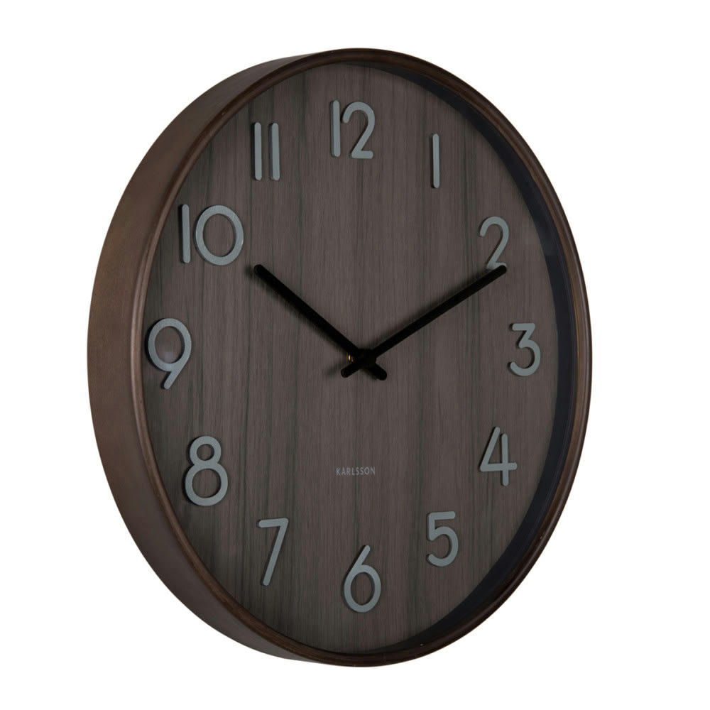 PURE - Horloge pure medium bois marron foncé
