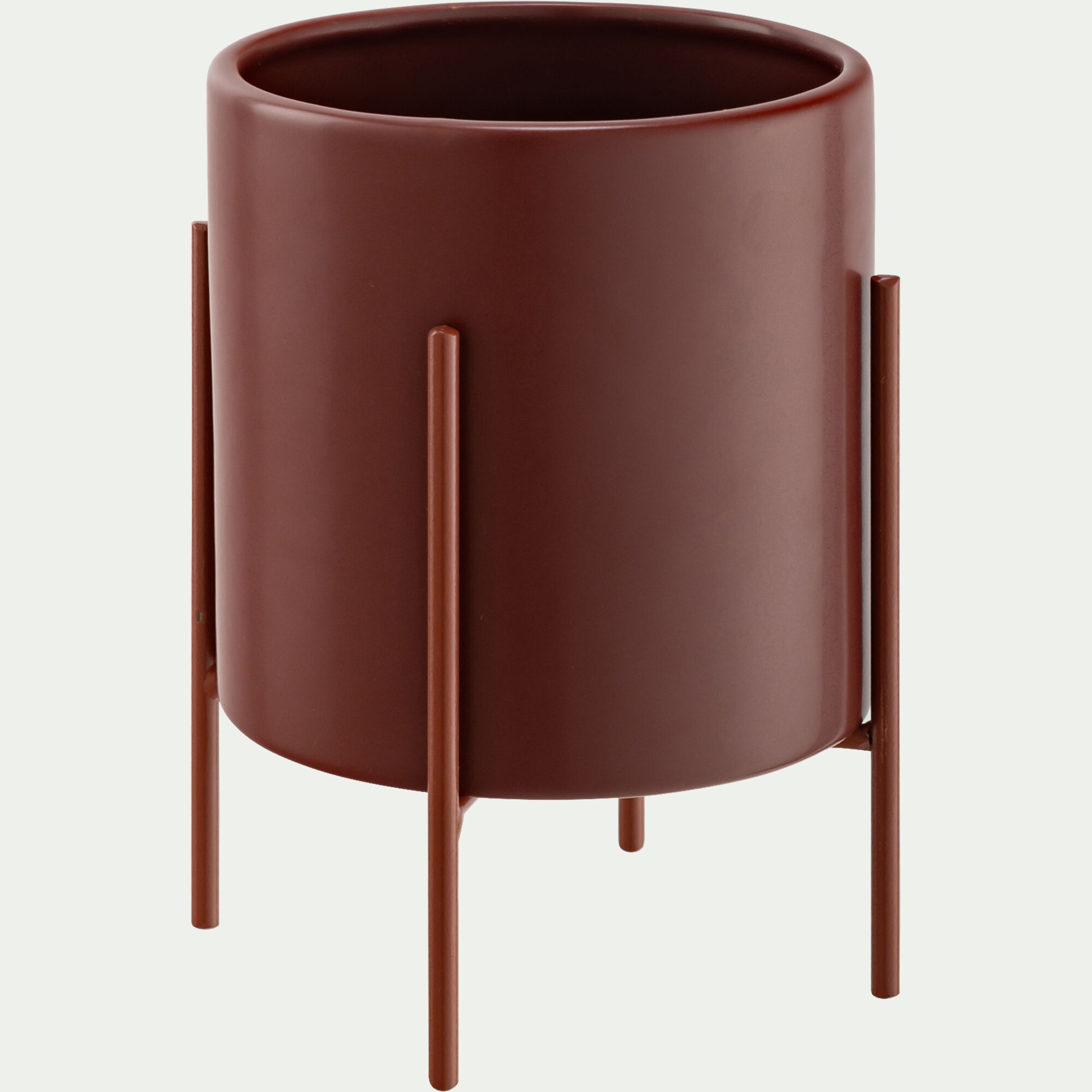 MIRAN - Cache-pot en dolomite D14,8xH20cm - marron