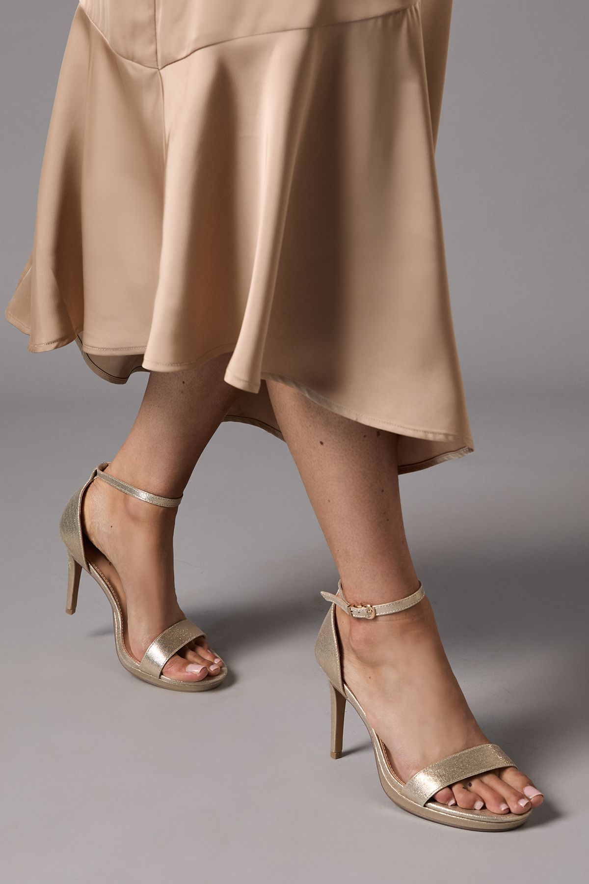 Coast Talia Metallic Textile Platform High Heel Sandals