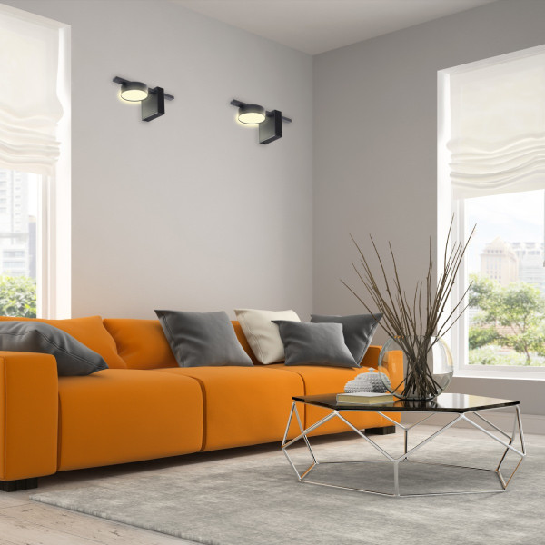 Kinkiet czarny JOY 1xGX53x10W wym:9x8,5x8,5cm IP20 Polux