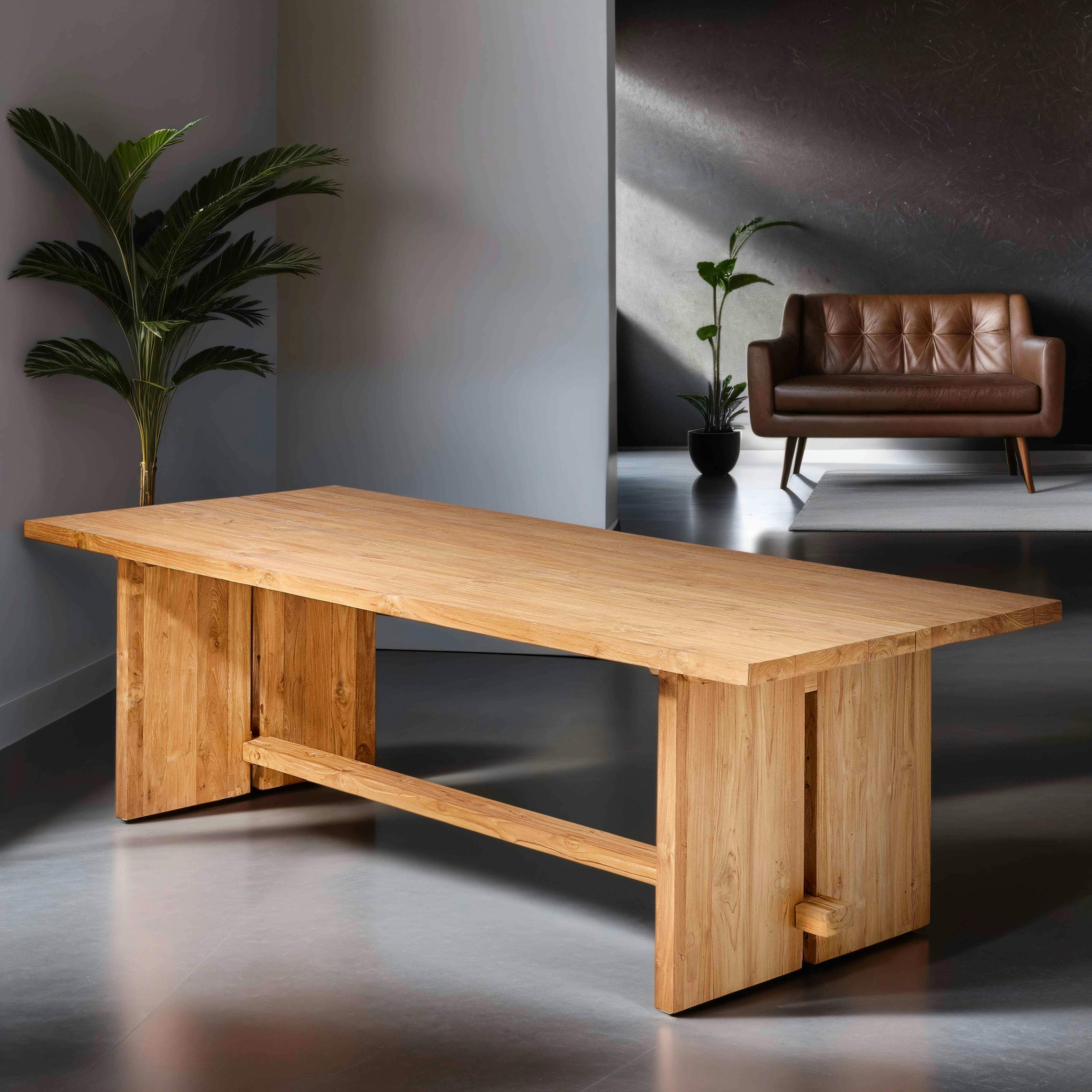 LANKA - Table en teck recyclé massif 280 x 100 cm