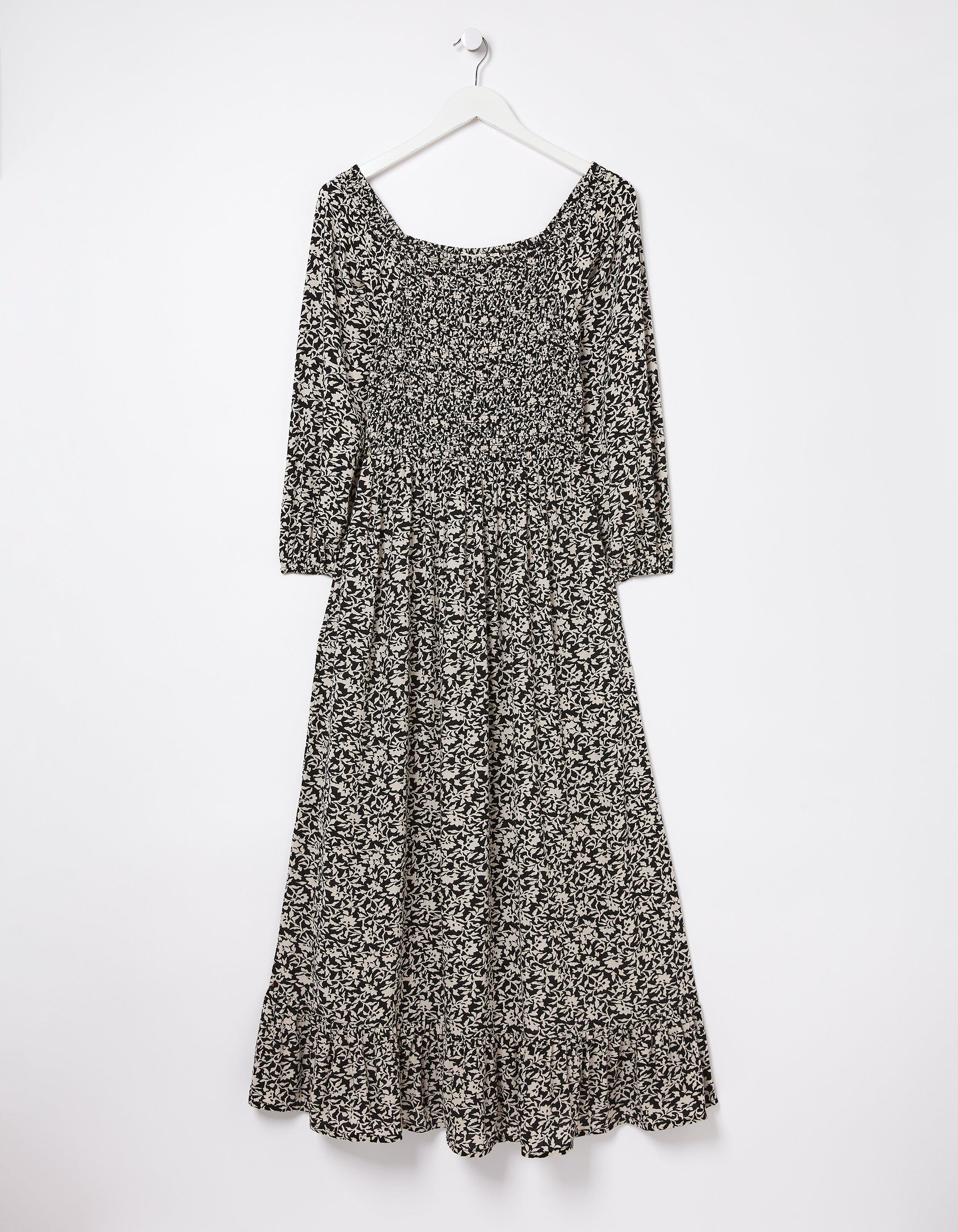 Adele Mono Vines Midi Dress