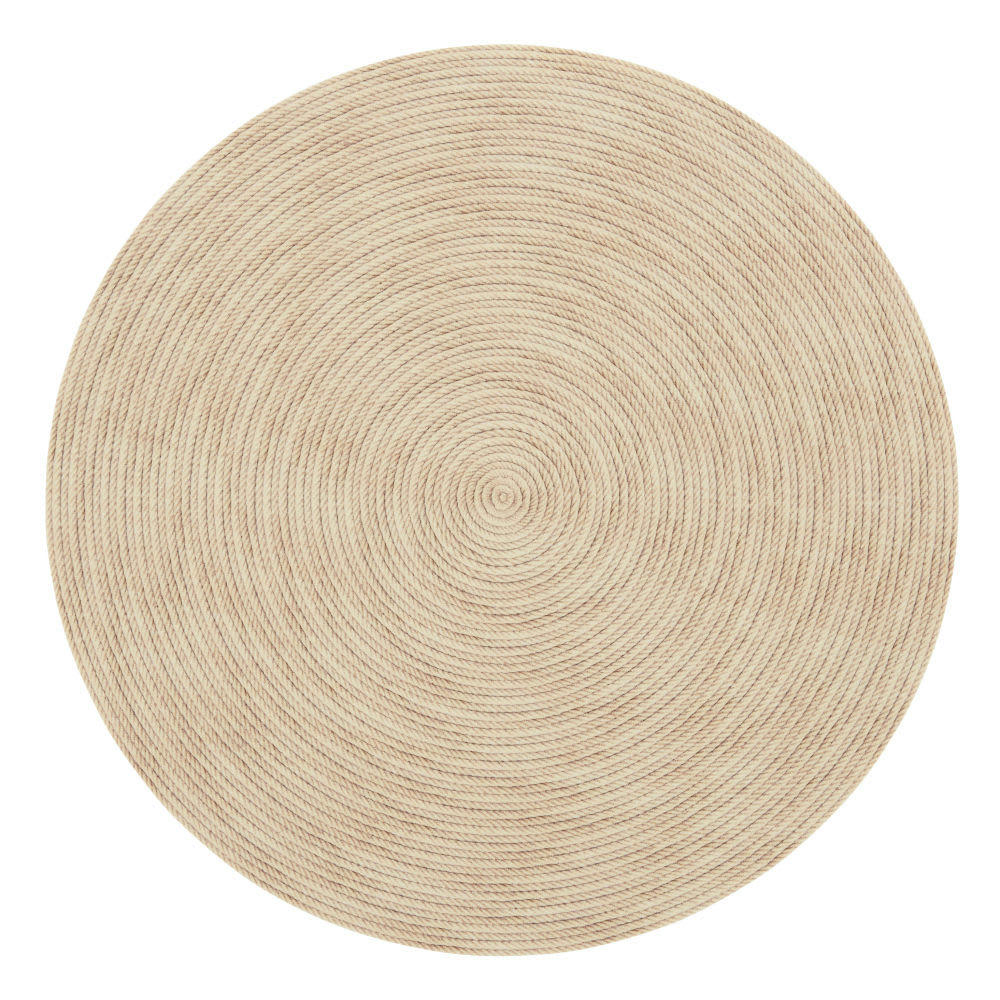 JUTANI - Set de table rond en vinyle beige D38