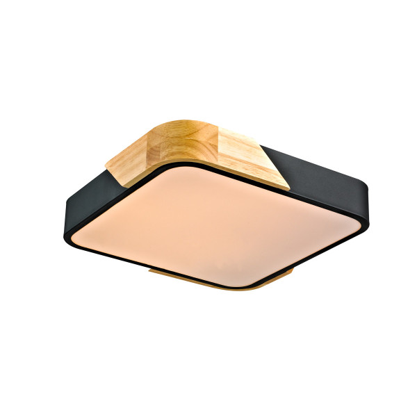 Plafon SANTERkwadratowy czarny-biały LED 1x24W 32cm 2400lm IP20 Italux