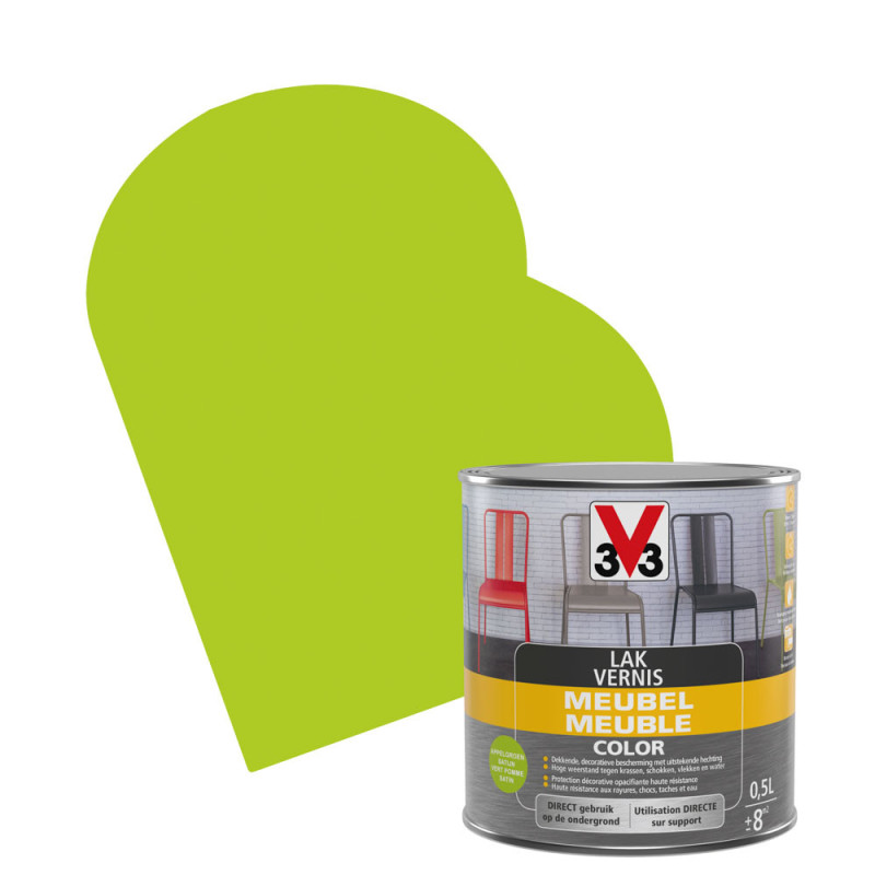 Vernis Meuble Color pomme satiné 0,5 L V33
