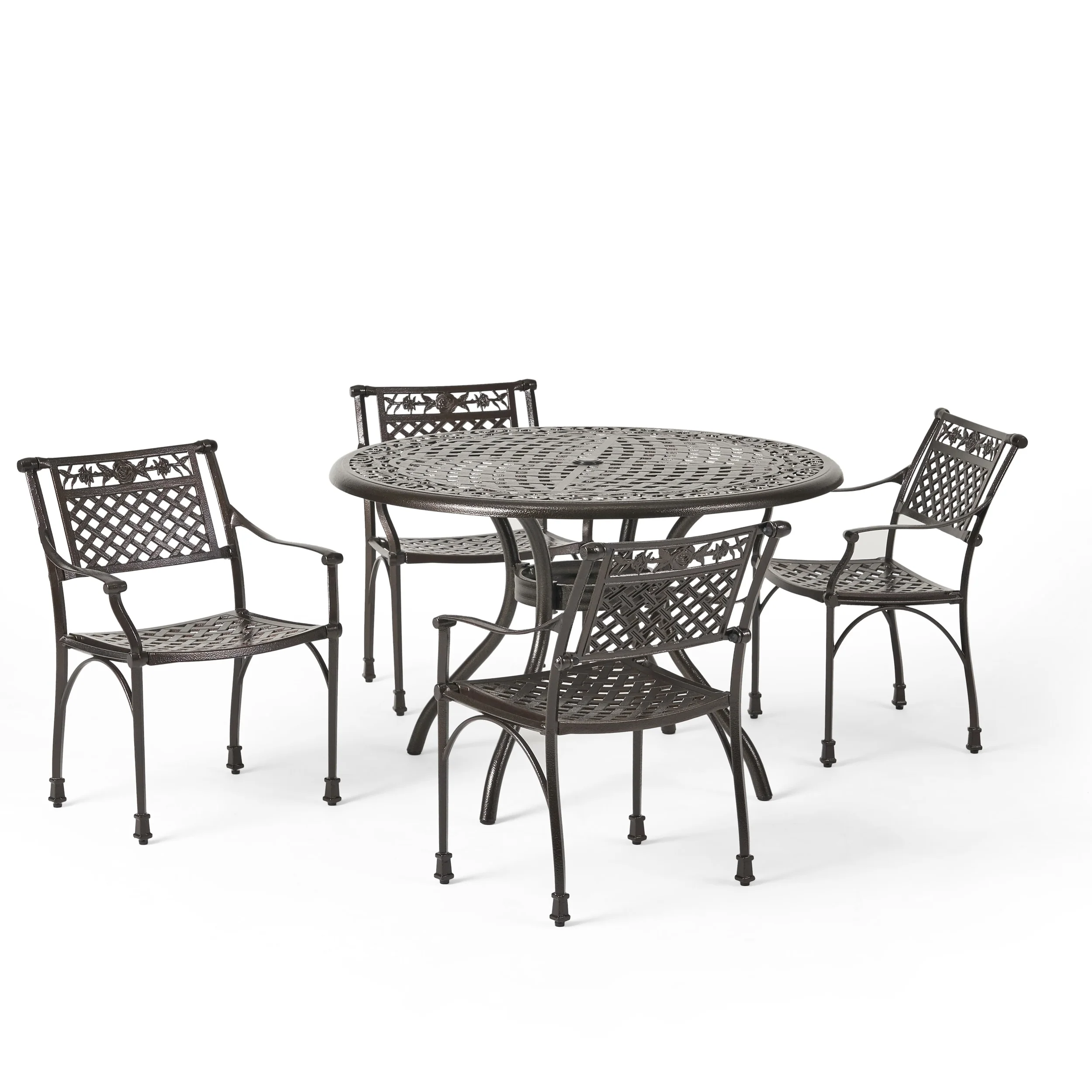 Ridgecrest Outdoor Aluminum 5-piece Dining Set by Christopher Knight Home