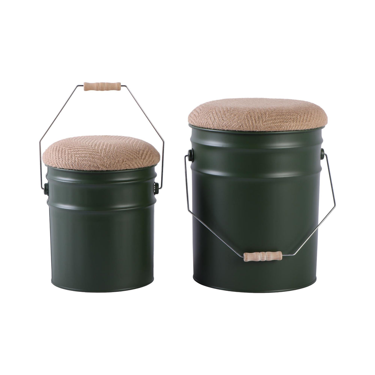 Leitmotiv kruk Buckets - groen - Ø31cm