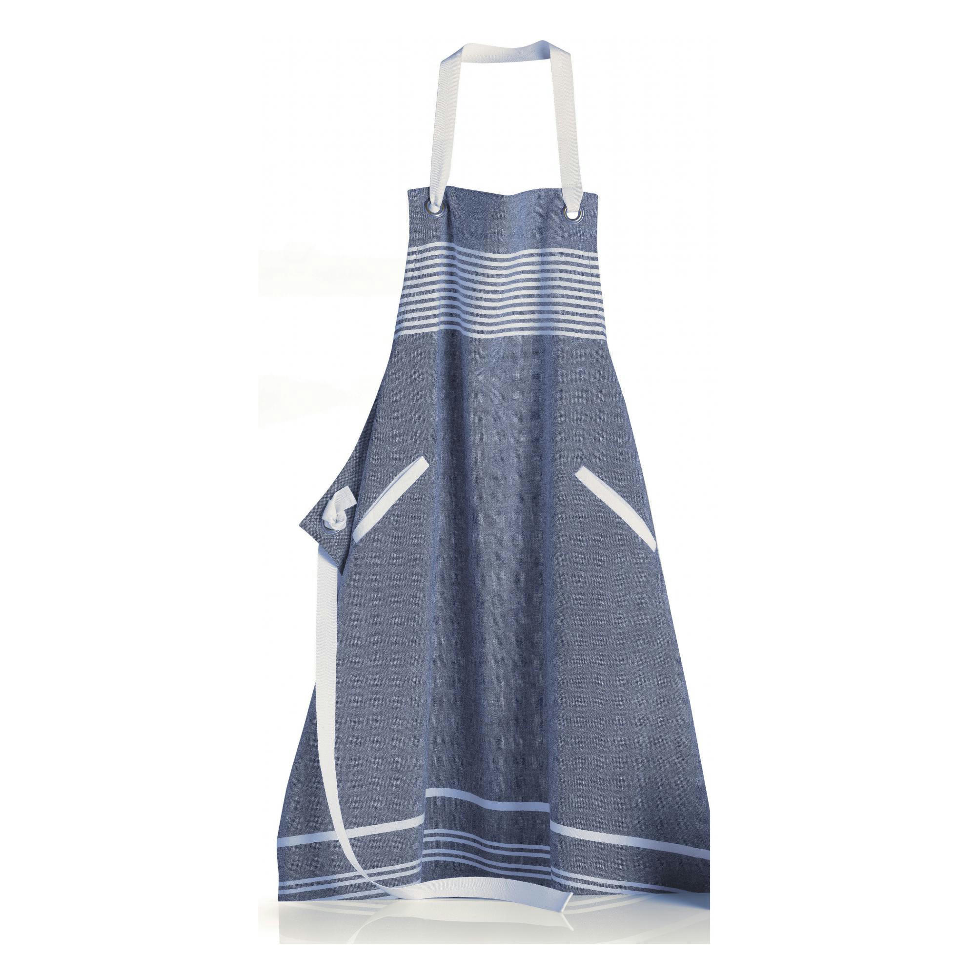 ARES - Tablier de cuisine  en coton ombre 80 x 85