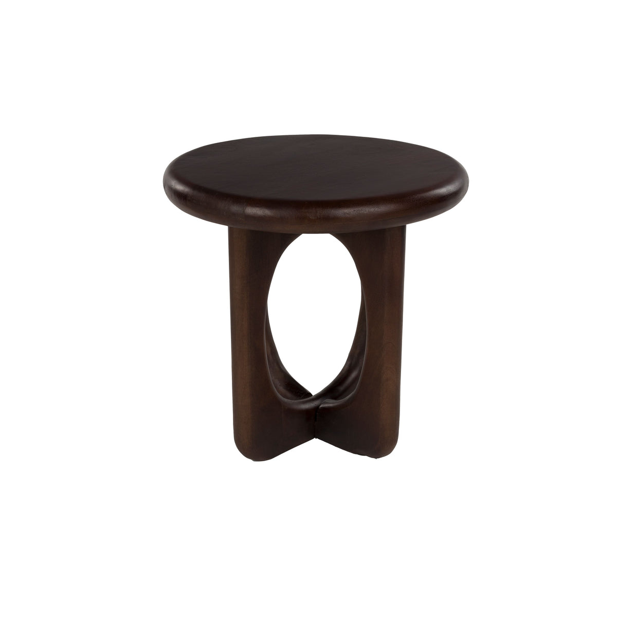 Housecraft Living Jani Bijzettafel Rond 40 cm Mangohout Donkerbruin
