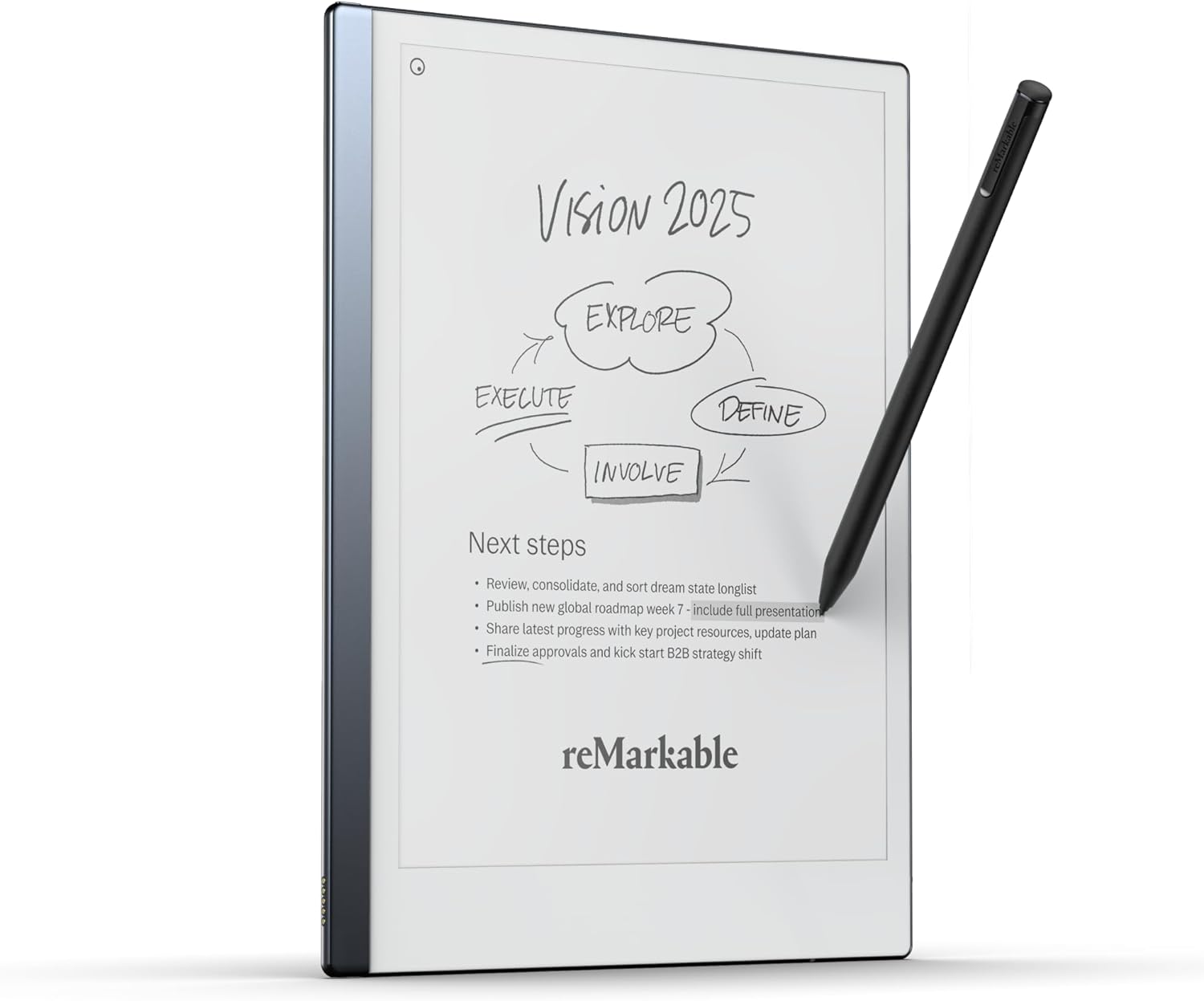 reMarkable Starter Bundle – reMarkable 2 is The Original Paper Tablet | Includes Black and White 10.3” Writing Tablet  Marker Plus Pen with Built-in Eraser