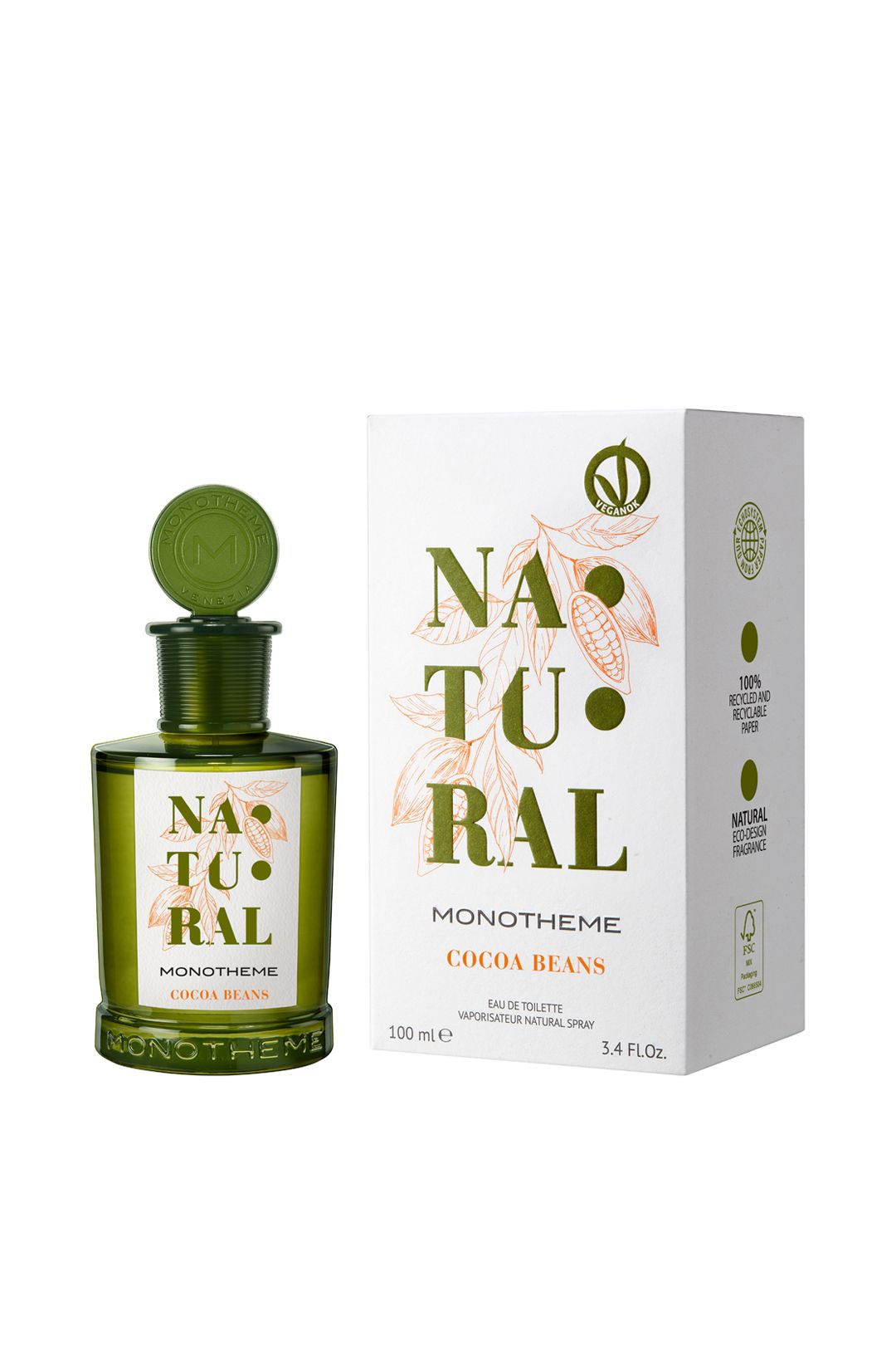 Monotheme Natural Cocoa Beans Eau De Toilette 100ml