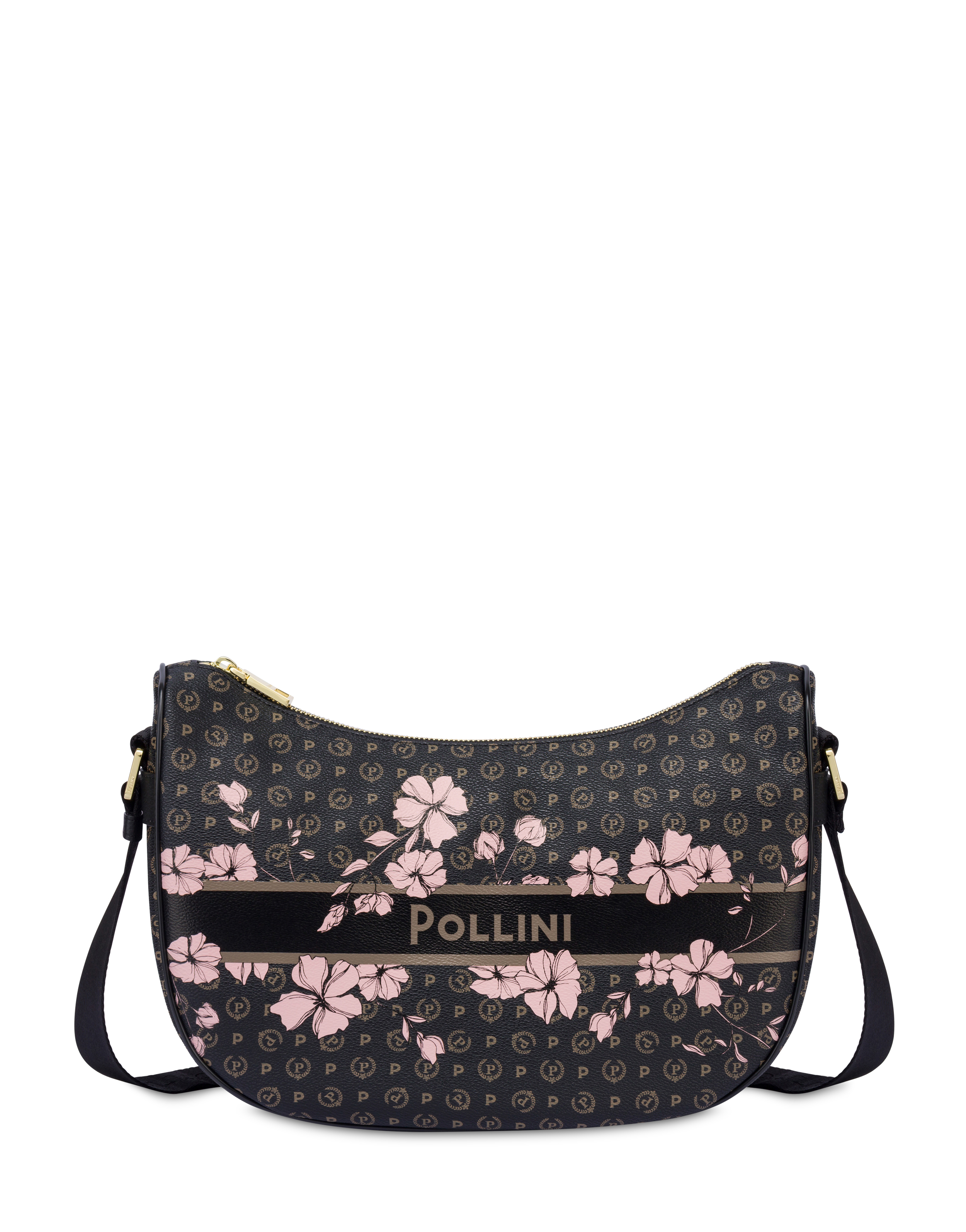 Borsa A Spalla In Heritage Marina Flower Nero/nero