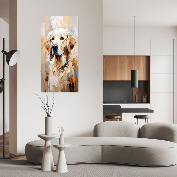 Plakat samoprzylepny do salonu Feeby Pies Labrador retriever Zwierzę 40x80
