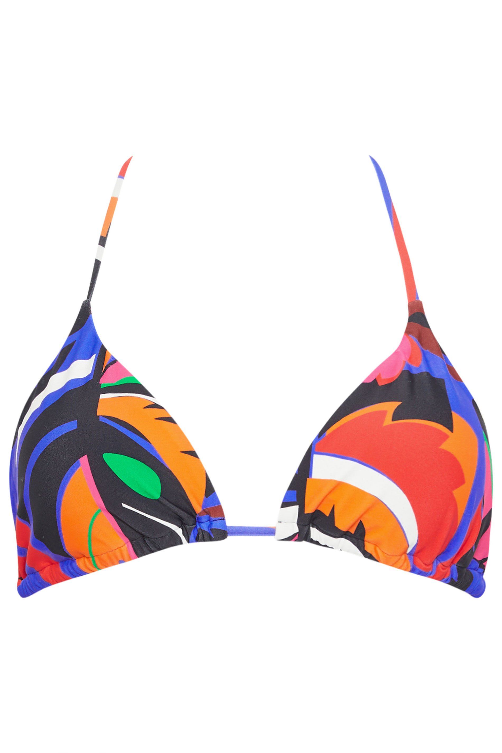 Star by Julien Macdonald Abstract Print Triangle Bikini Top