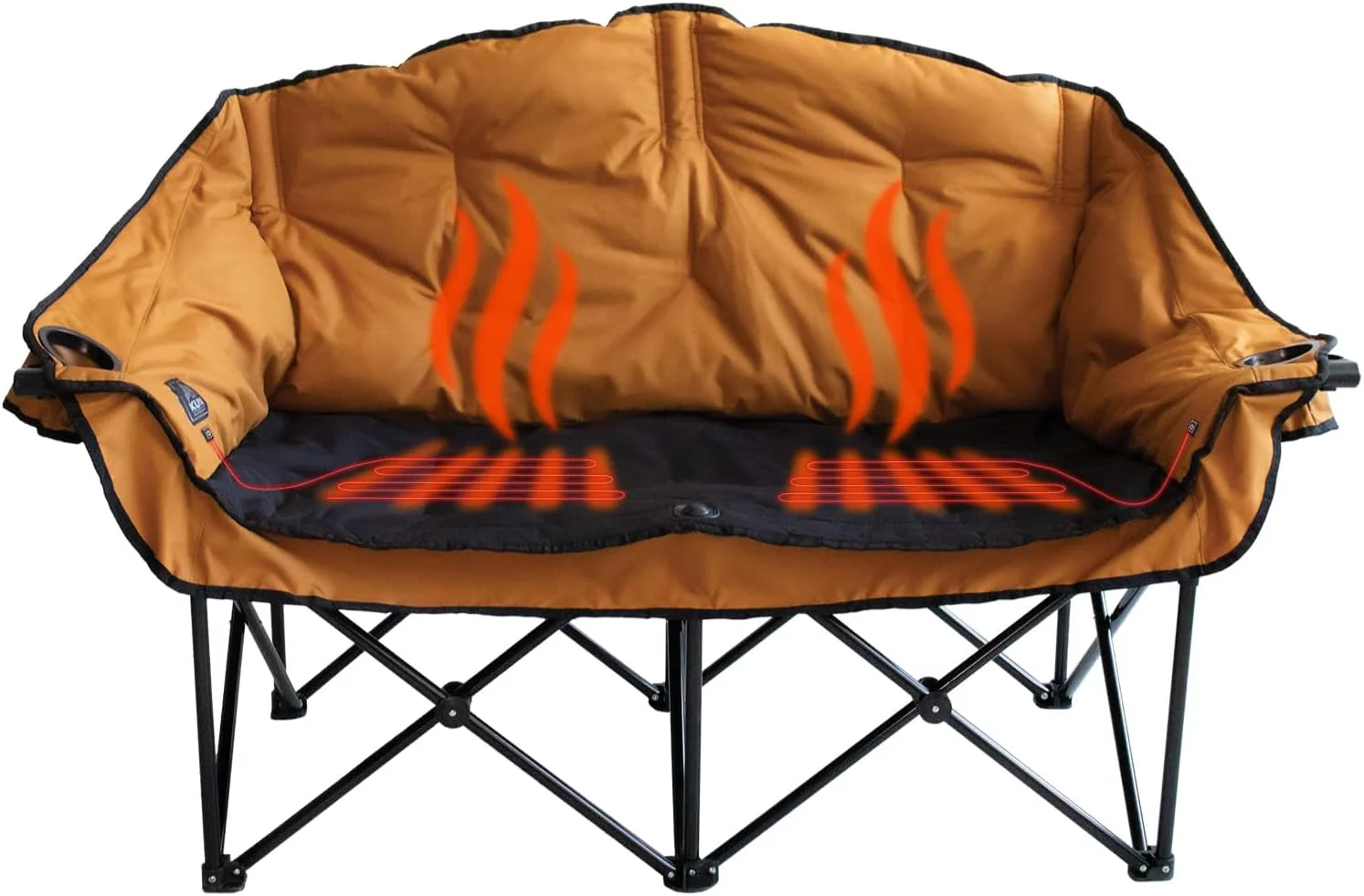 Outdoor equipment bear friend warm chair, with dimensions of 39 inches  10 inches  10 inches, and color of red/black.(Grey)
