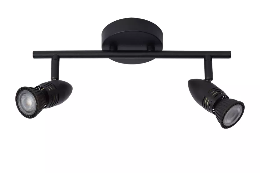 Spot listwa czarny Caro 2xGU10x5W wym:13x32x9cm IP20 Lucide