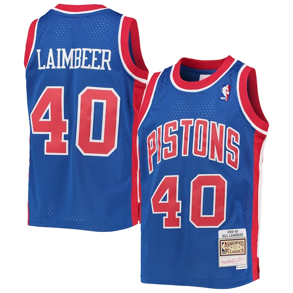 Bill Laimbeer Detroit Pistons Youth 1988/89 Hardwood Classics Swingman Jersey - Blue