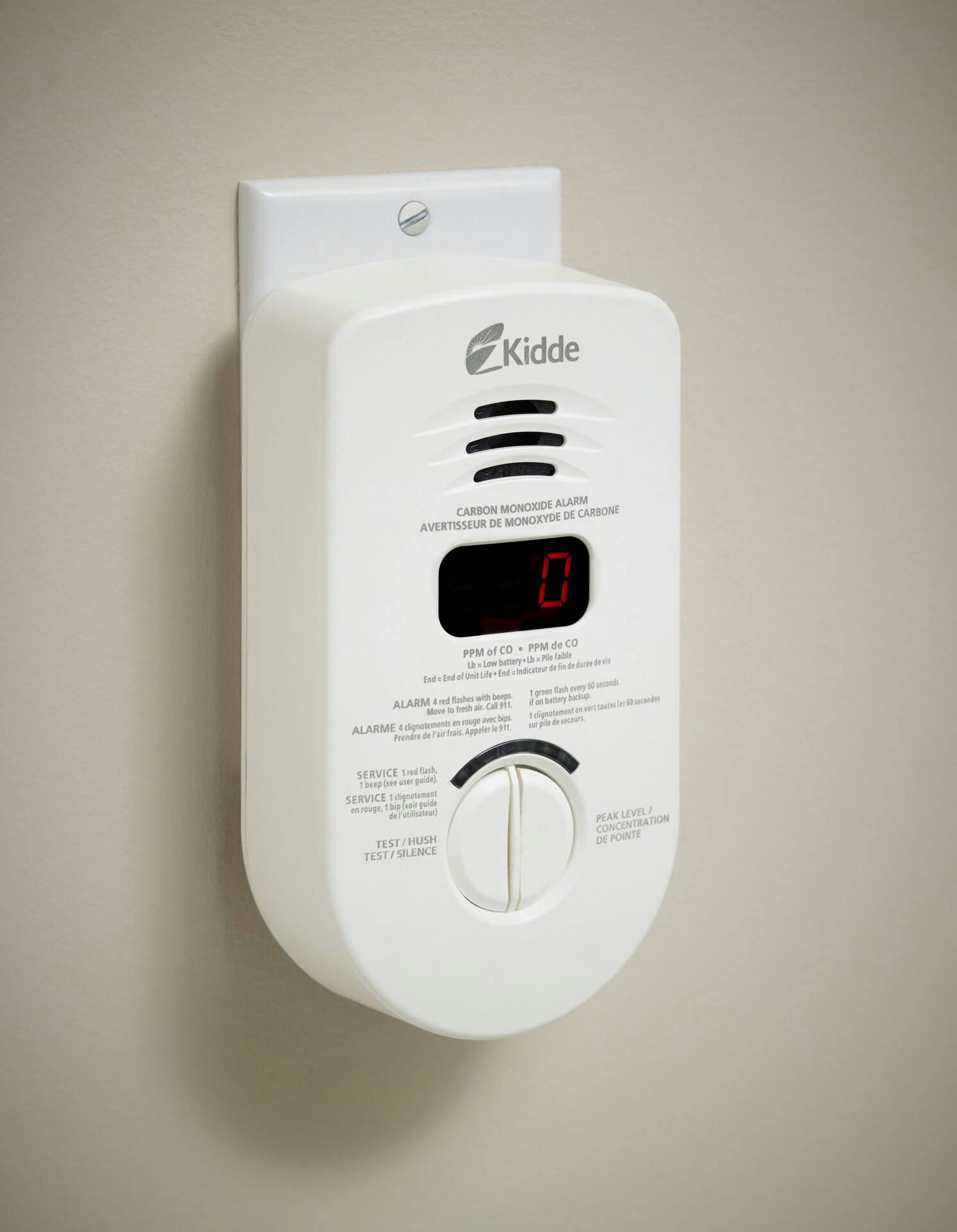 Kidde Worry-Free Plug-In Digital Carbon Monoxide (CO) Alarm With 10-Year Sealed Battery