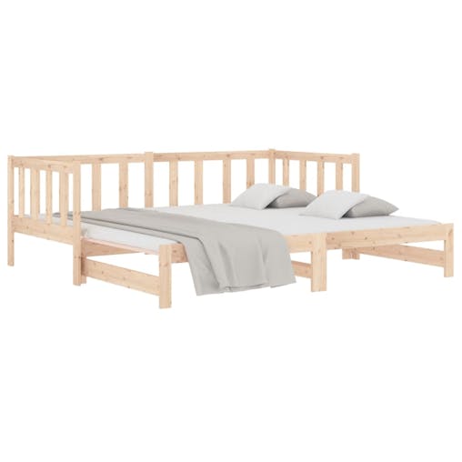 NNEVL Pull-out Day Bed 2x(92x187) cm Solid Wood Pine