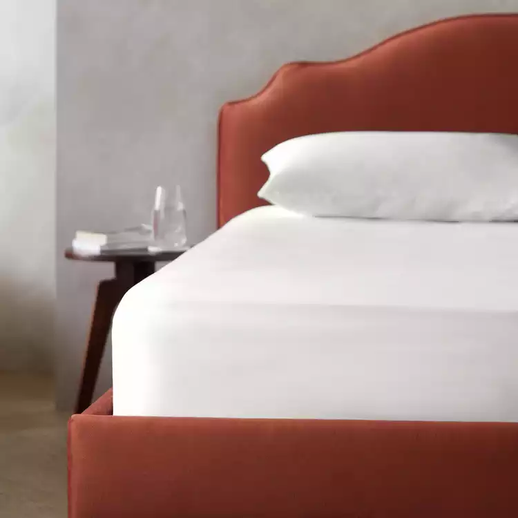 Habitat Egyptian Cotton 400TC Cream Fitted Sheet- Single