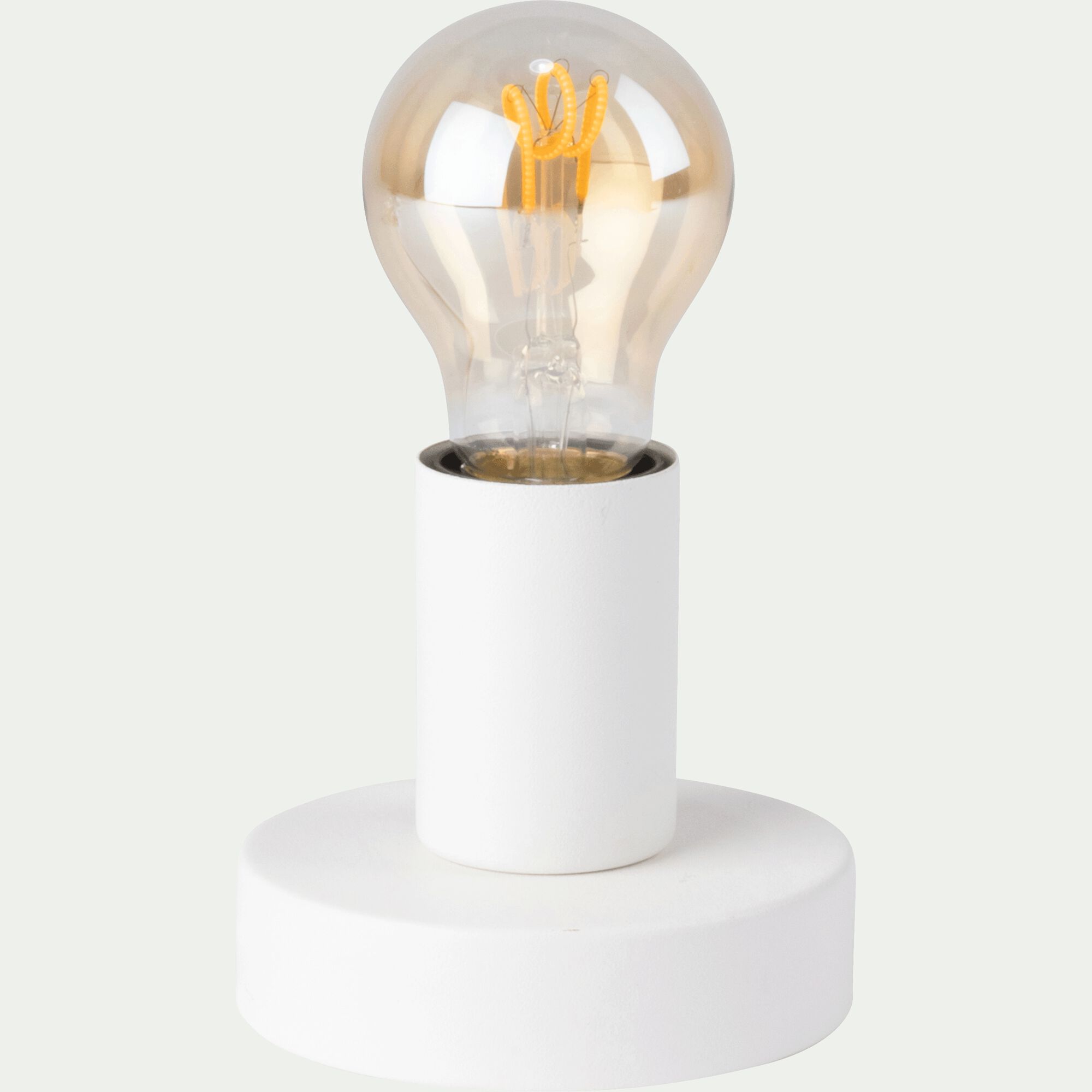 ODERA - Lampe applique en métal blanc D10xH9cm
