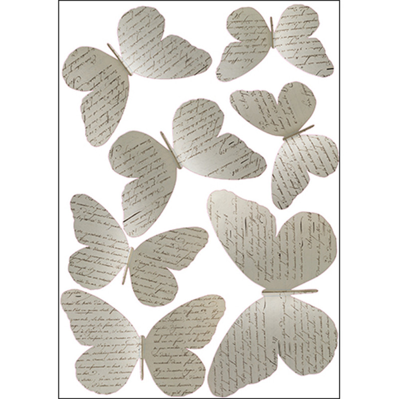 Planche de stickers Papillons Manuscrits