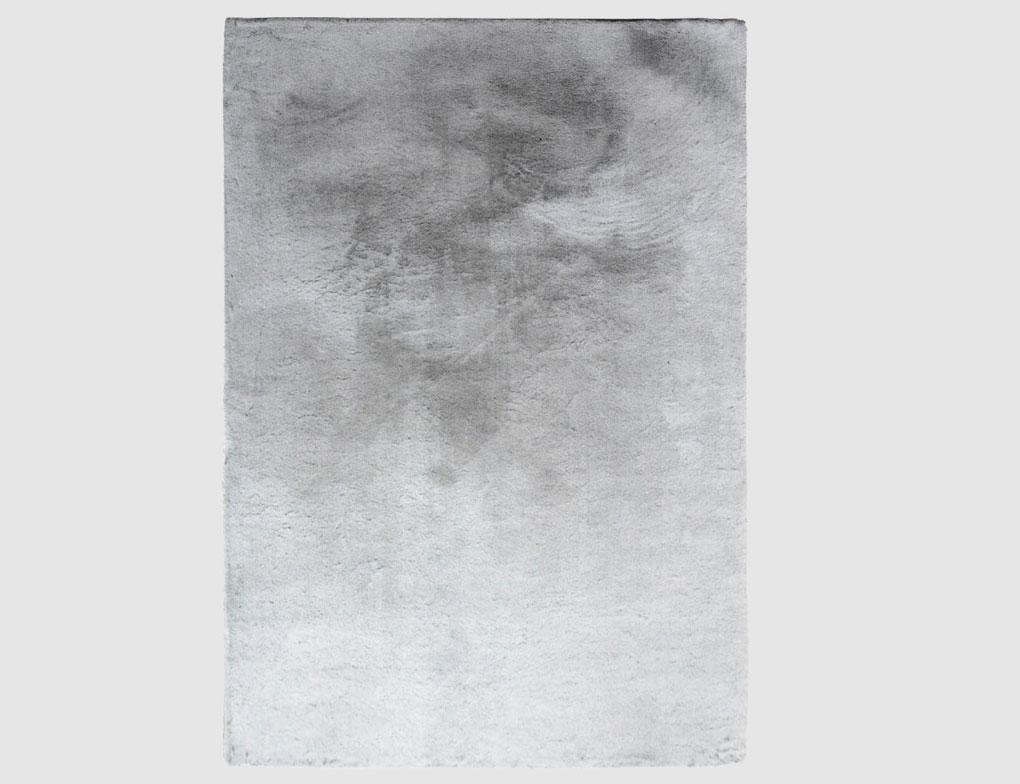 Kunstfellteppich Mia Silber, Schwarz