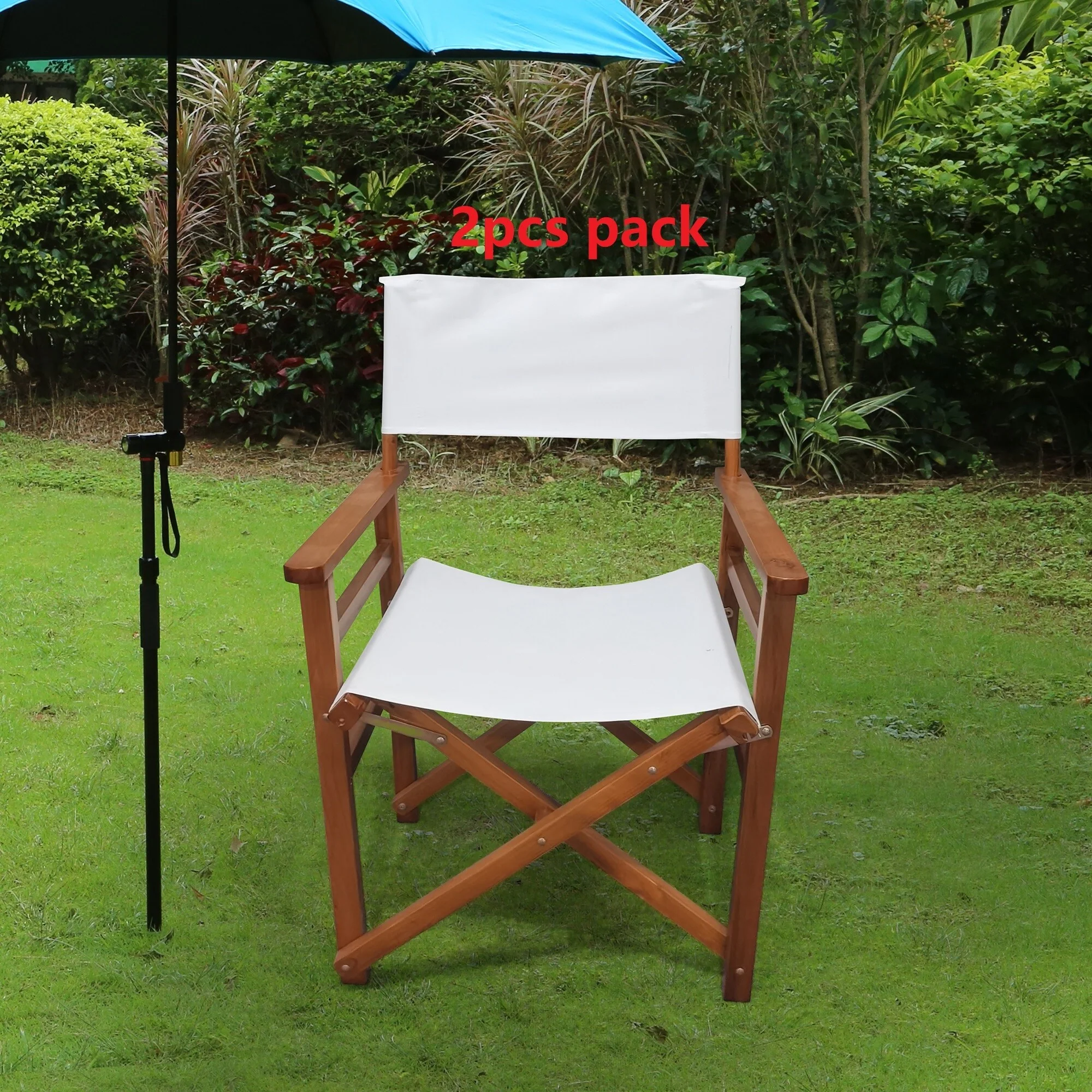 Folding Chair Wooden Director Chair Canvas Folding Chair Folding Chair 2pcs