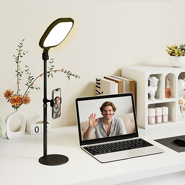 Lampe de bureau LED lampe de table dimmable 5 modes de couleur réglable port USB timer support téléphone noir