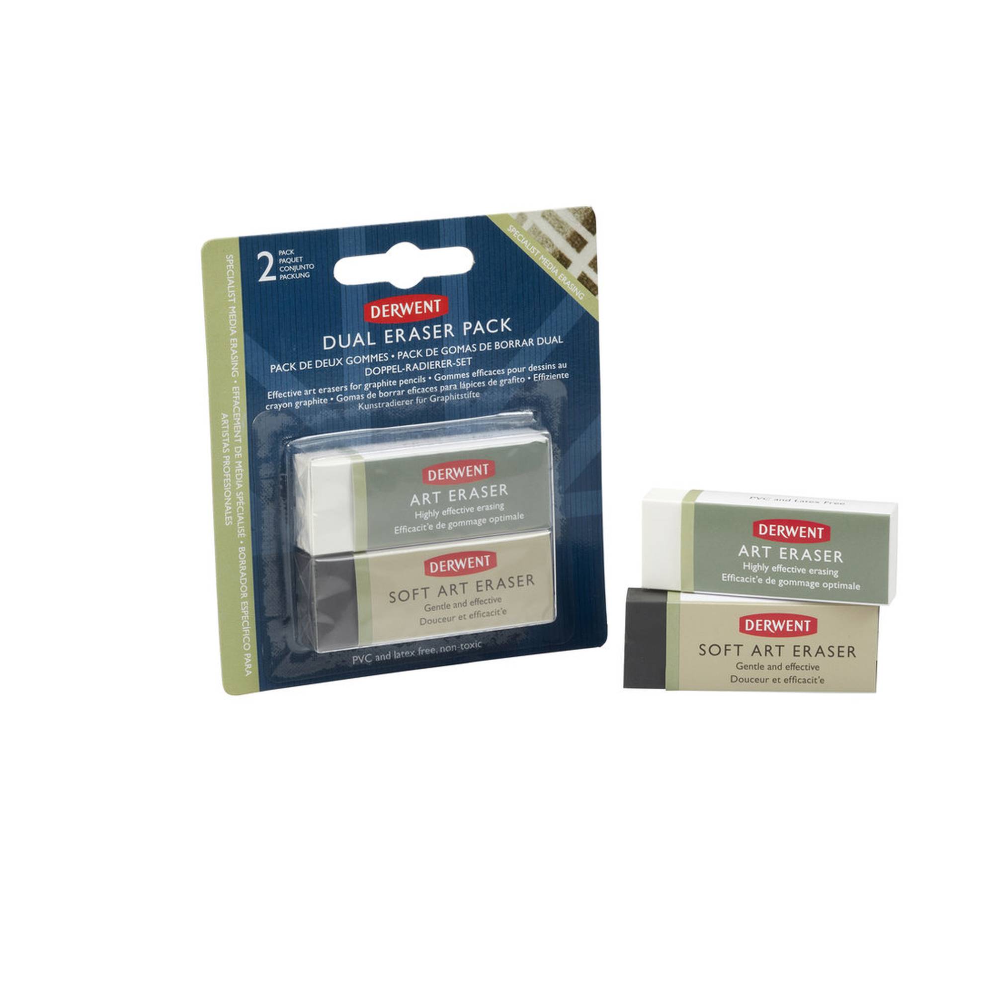 Derwent Shaped Erasers 2 Pack