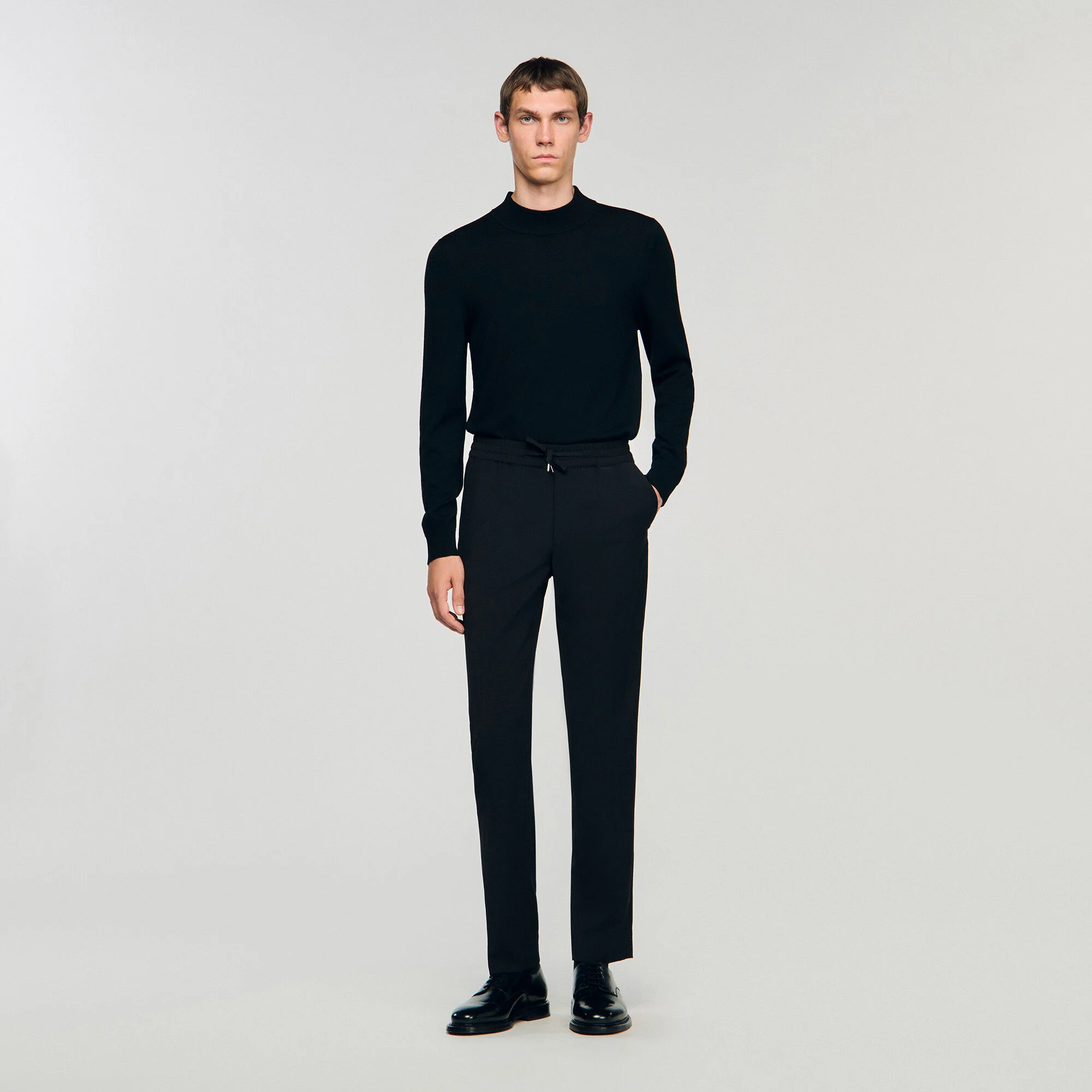 Pantalon droit élastiqué