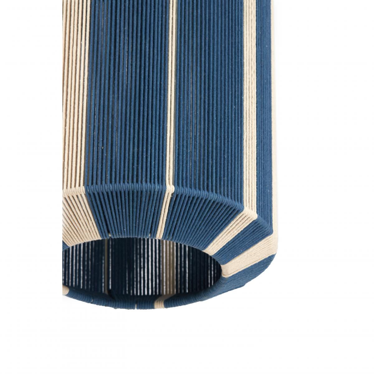 Light & Living - Kozana hanglamp Ø48x55 cm - blauw+crème