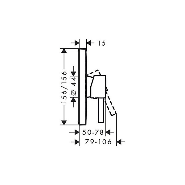 Façade robinet encastré mécanique HANSGROHE Finoris Blanc mat   Corps encastré universel iBox