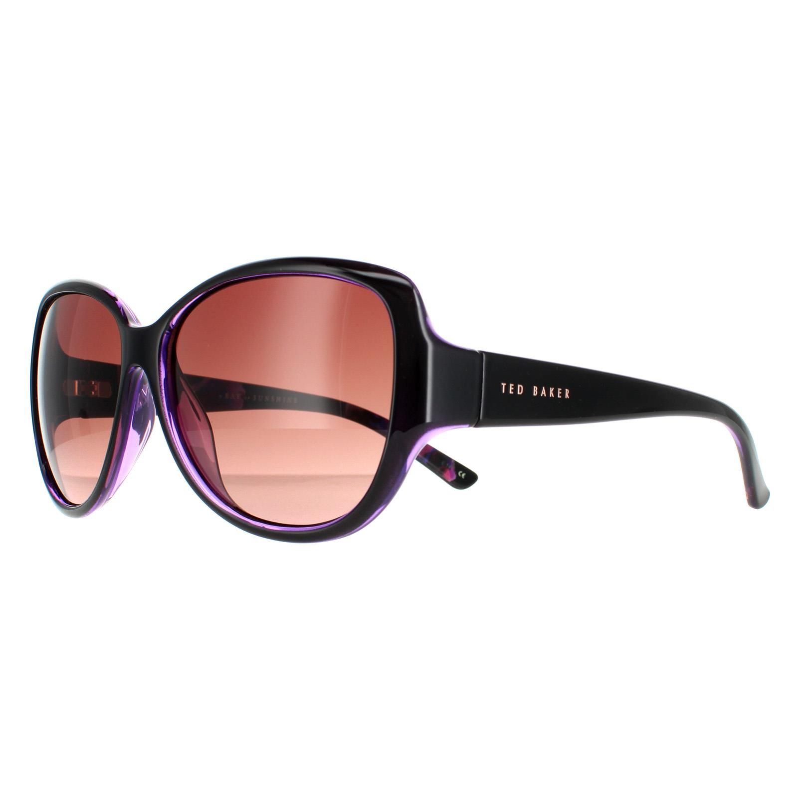 Ted Baker Oval Black Purple Brown Gradient TB1394 Shay