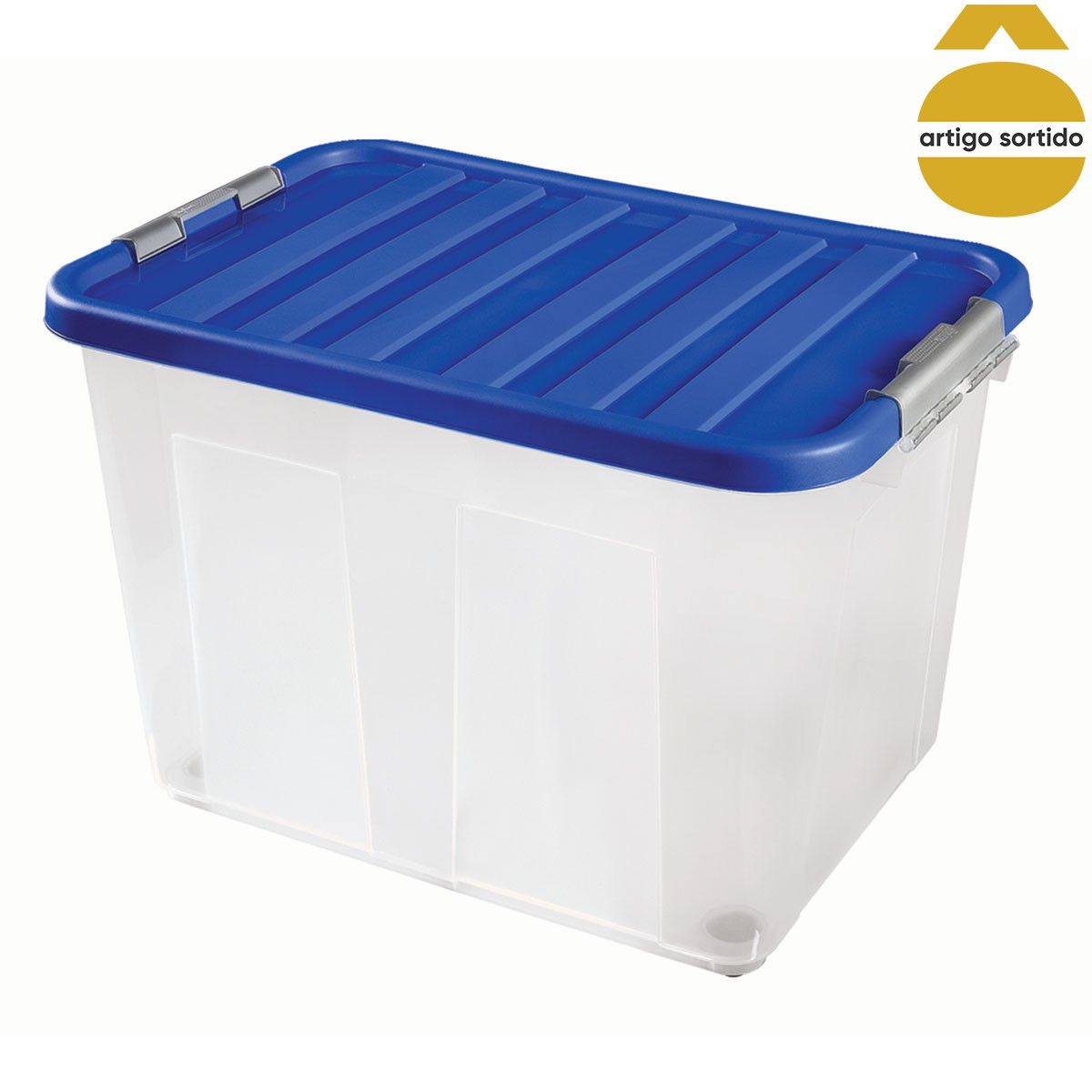 Caixa de arrumação com rodas 75l