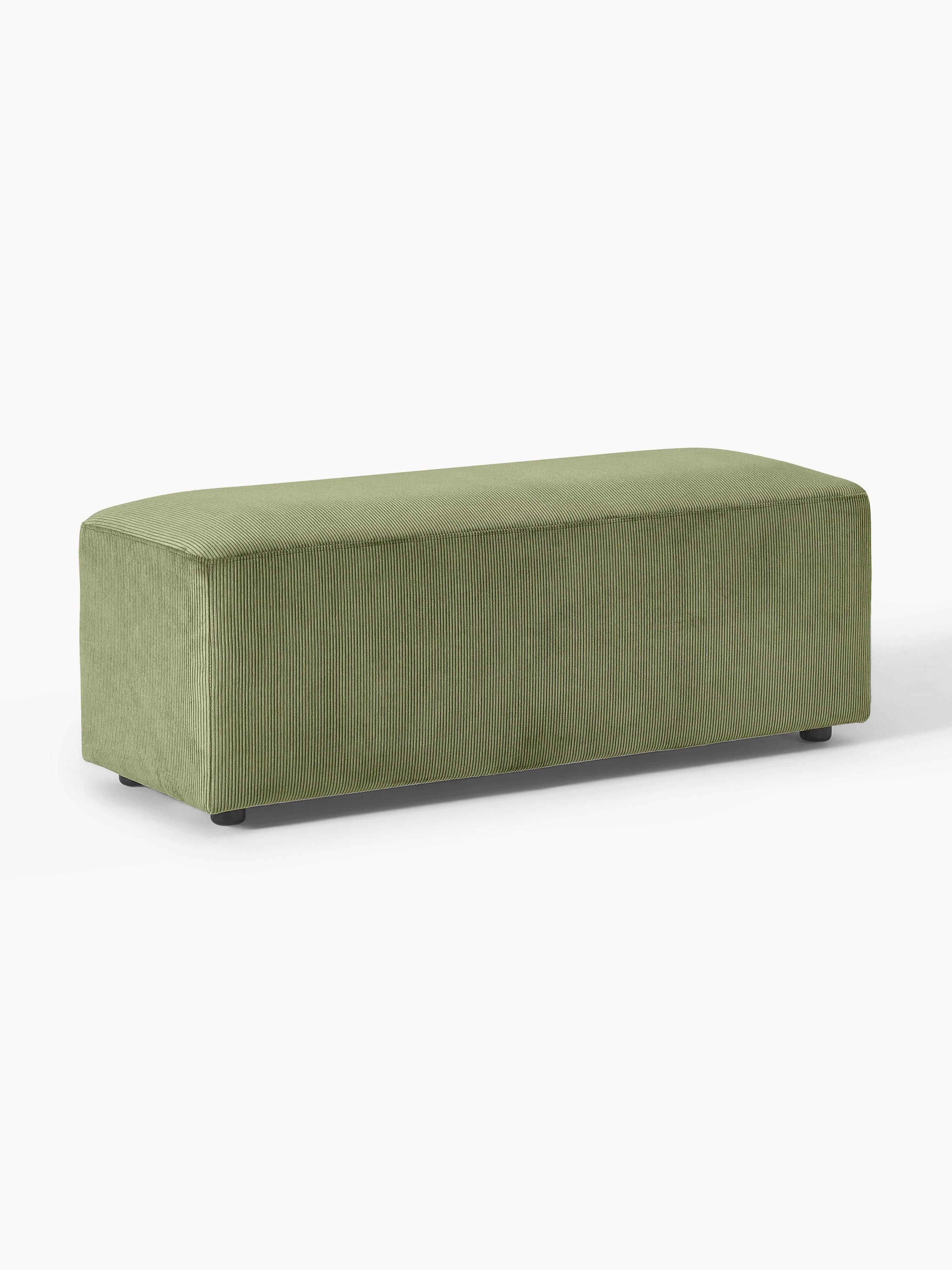 XL Sofa-Hocker Melva aus Cord, B 116 x T 42 cm