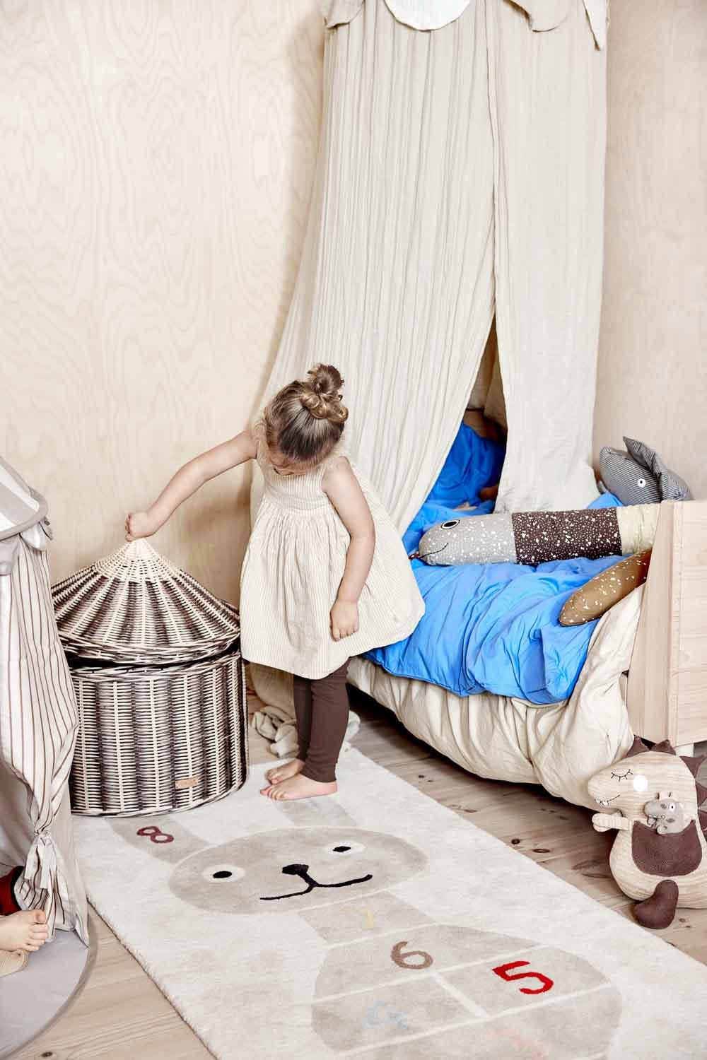 NUKU - Literie bleu en coton organique H100x70cm