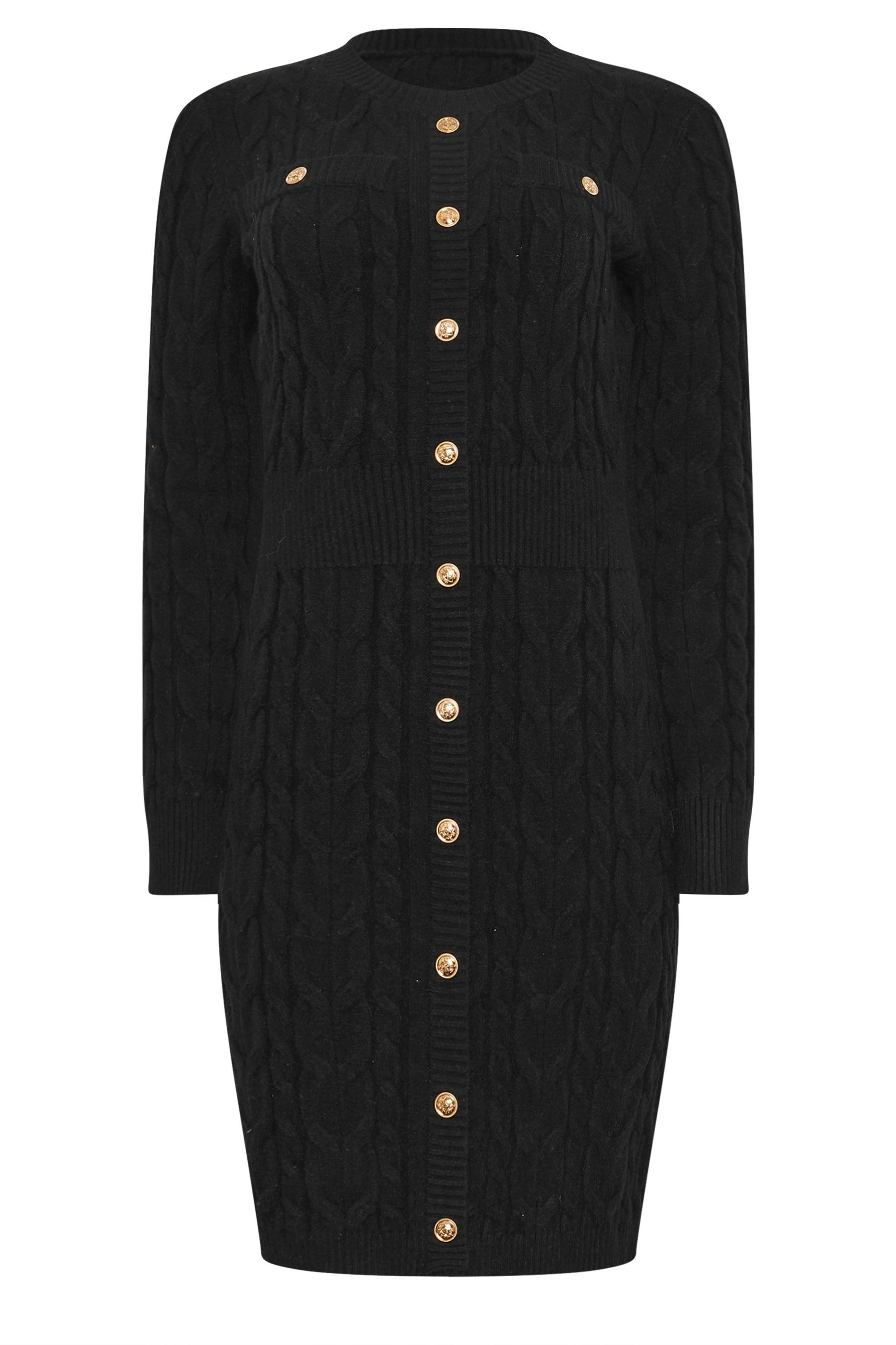 Star by Julien Macdonald Button Detail Cable Knit Dress