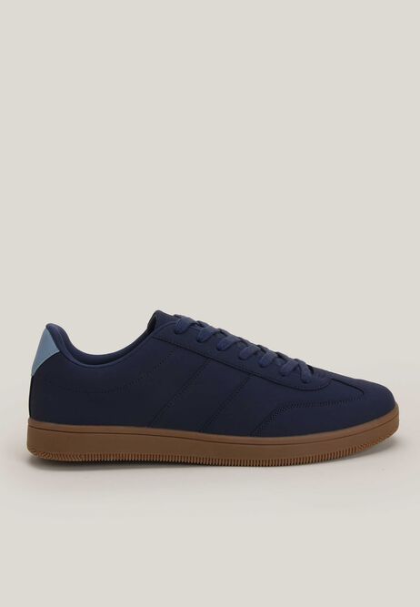Mens Navy Stripe Trainers