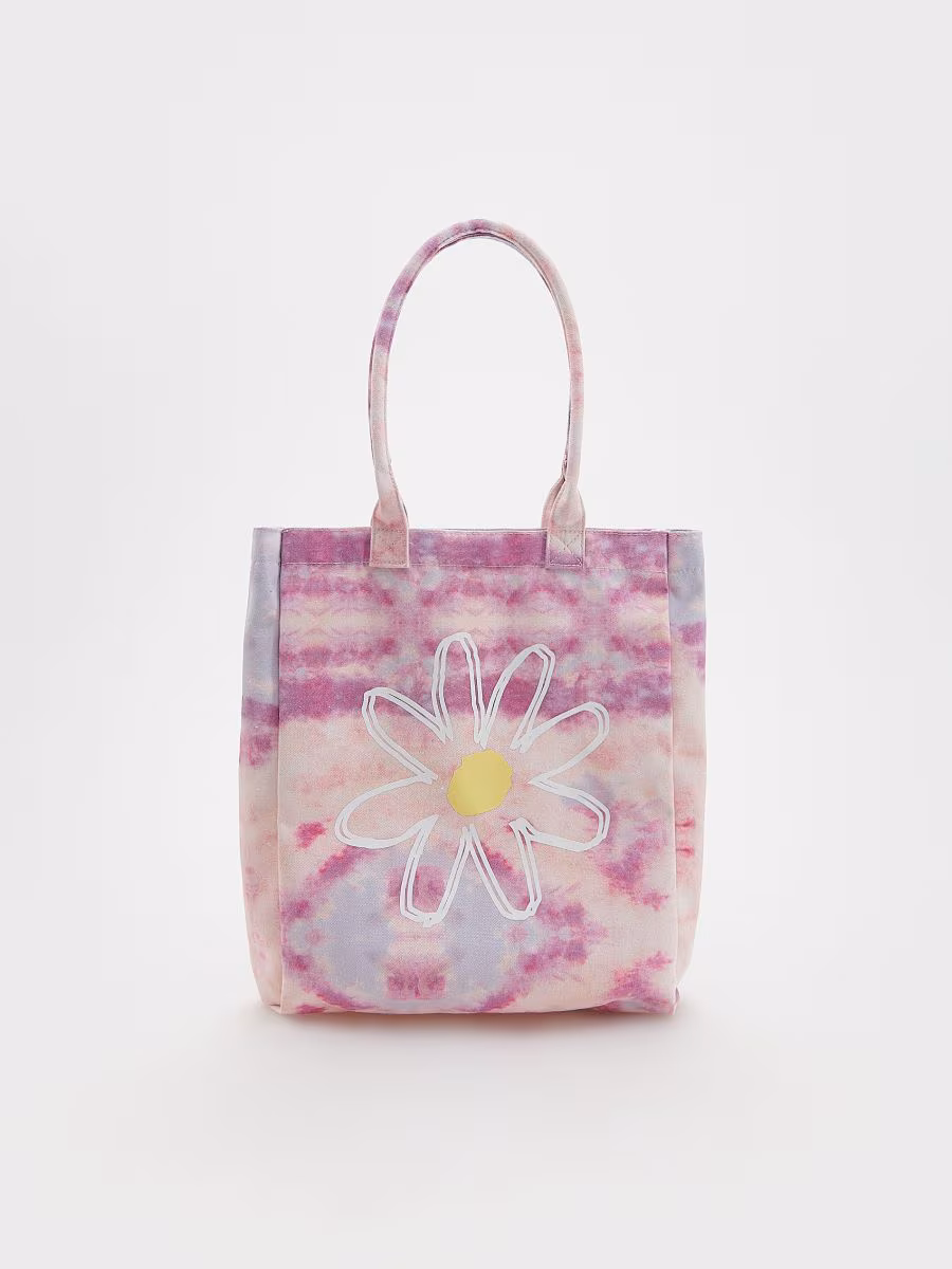 Shopper Bag With Tie Dye Effect