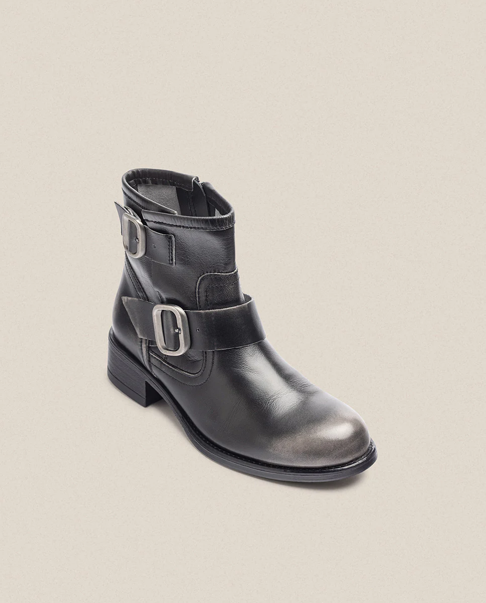 Botín plano MONS-006 gris