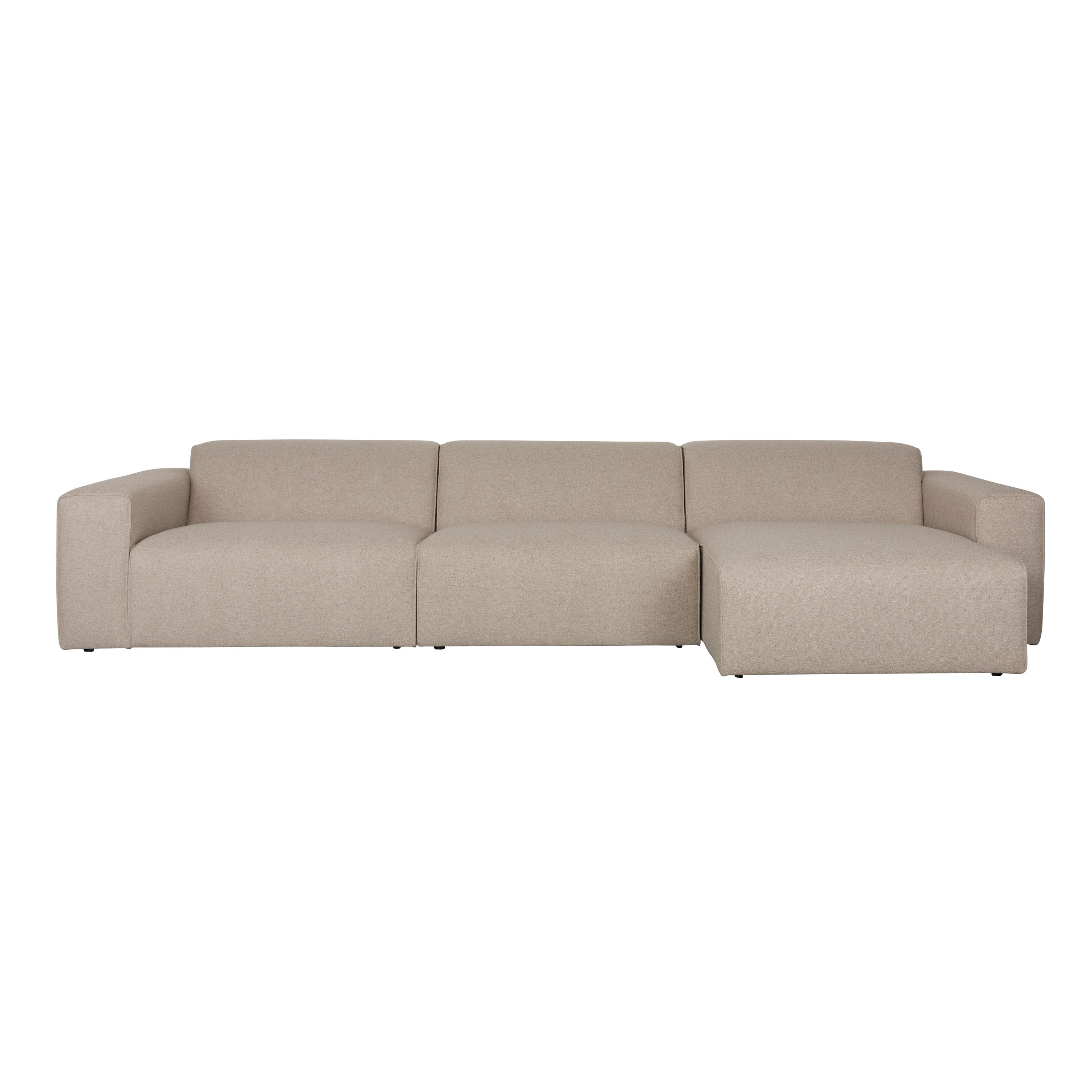 Zuiver Sofa Milka 4,5-zitsbank Chaise longue Rechts Cappuccino - Beige