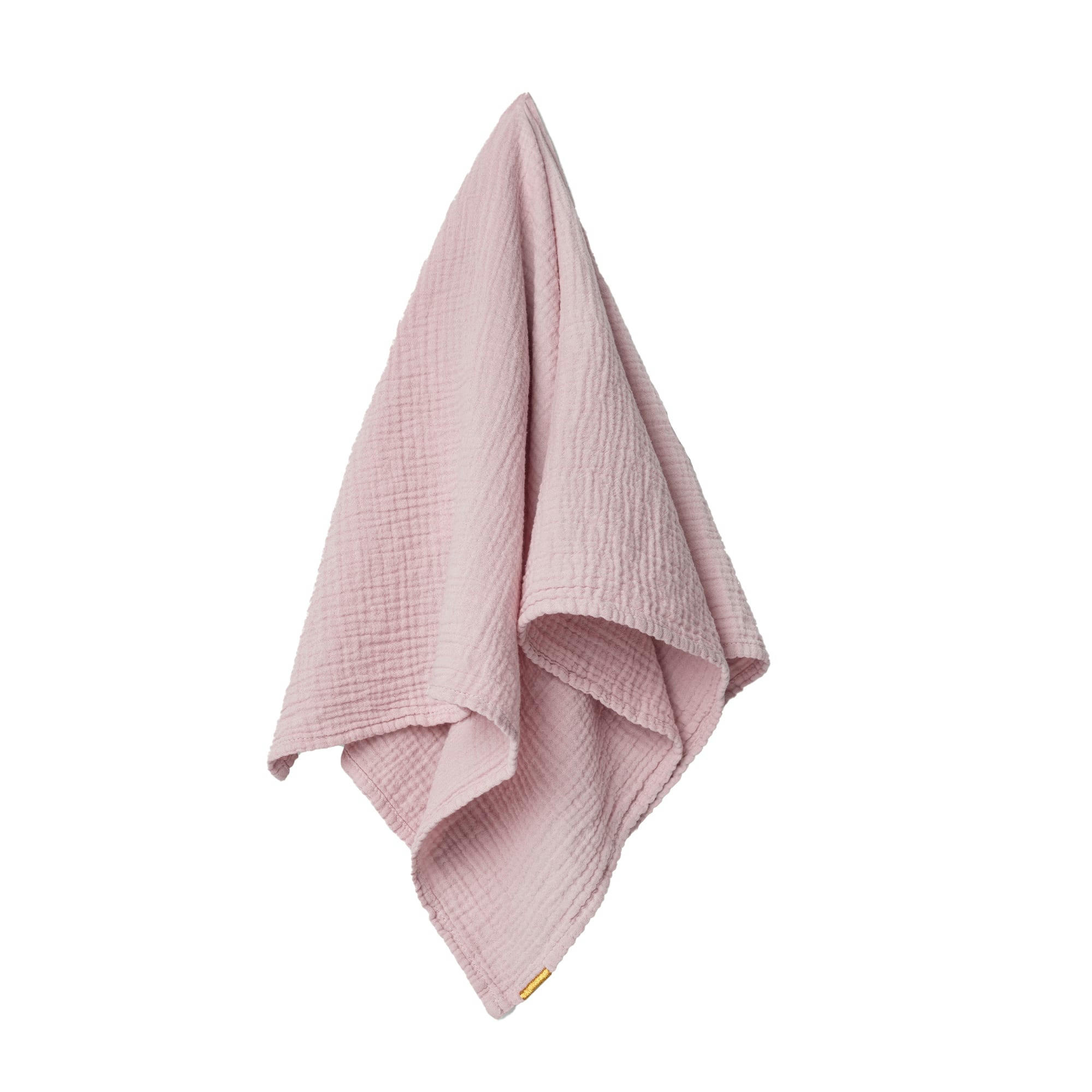 - Torchon en double gaze de coton rose délicat