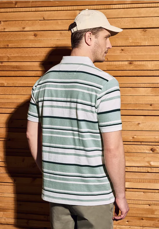 Strickstruktur Poloshirt