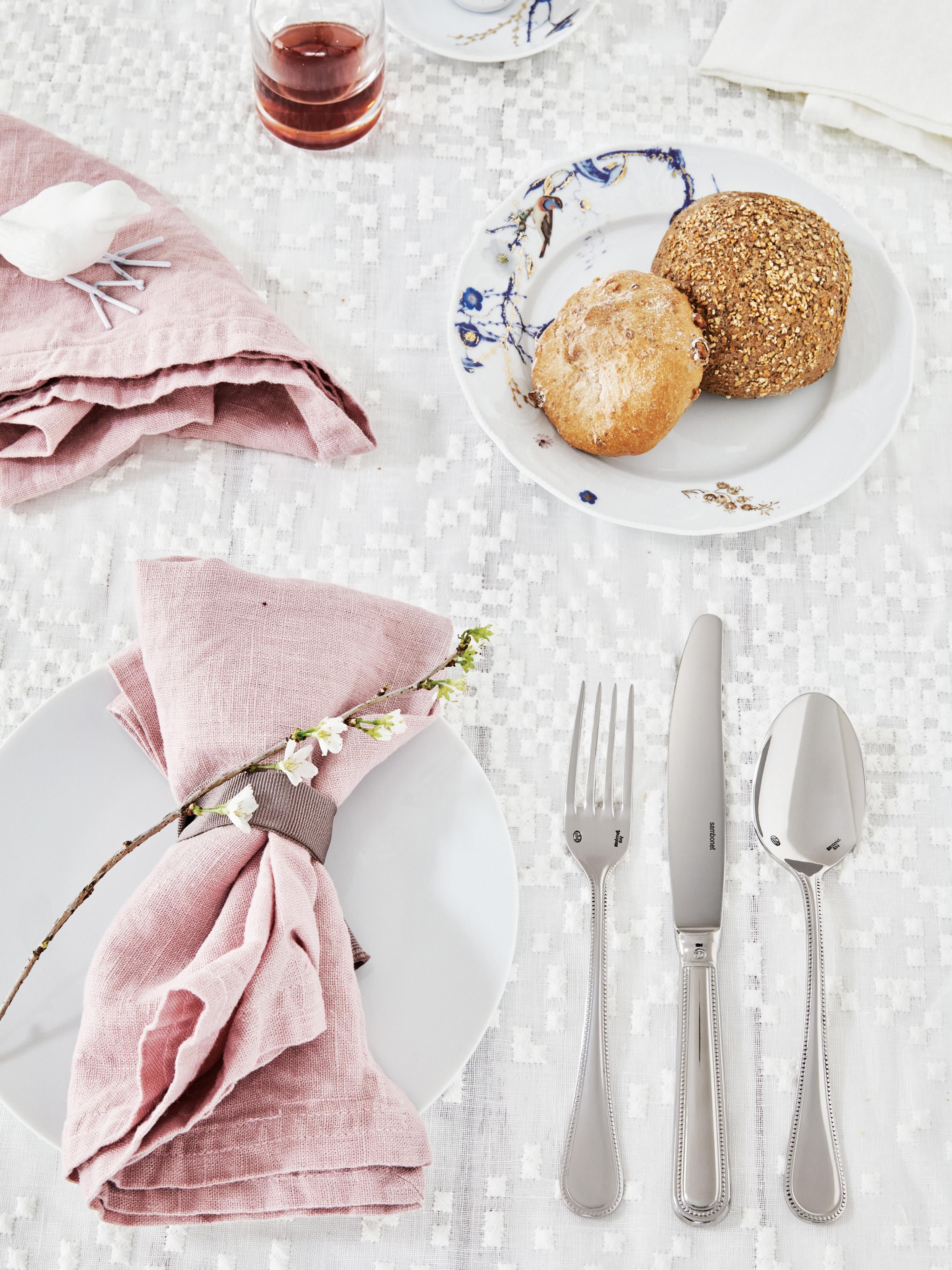 Hochglanzpoliertes Besteck-Set Perles, 6 Personen, 24er-Set