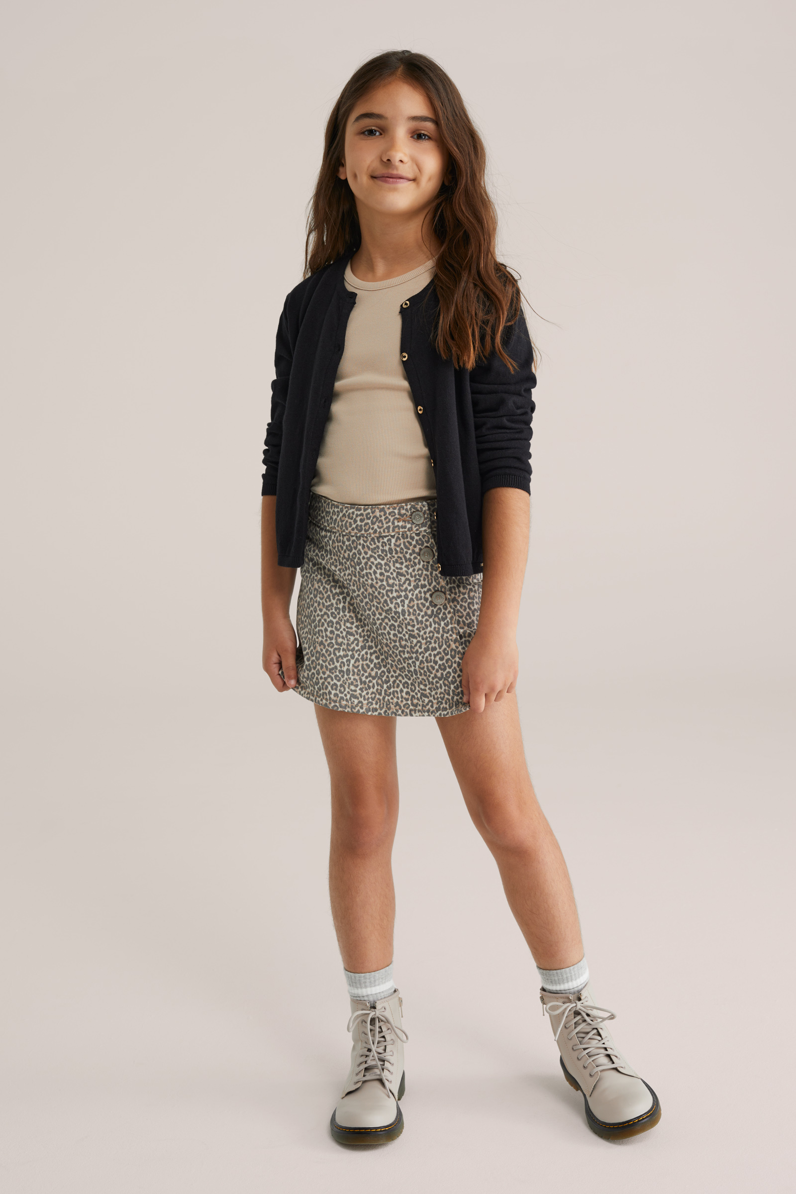 Meisjes singlet van ribstof