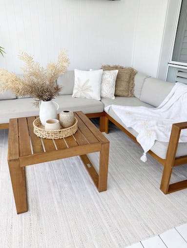 Loretta Cream and Grey Indoor Outdoor PET Rug