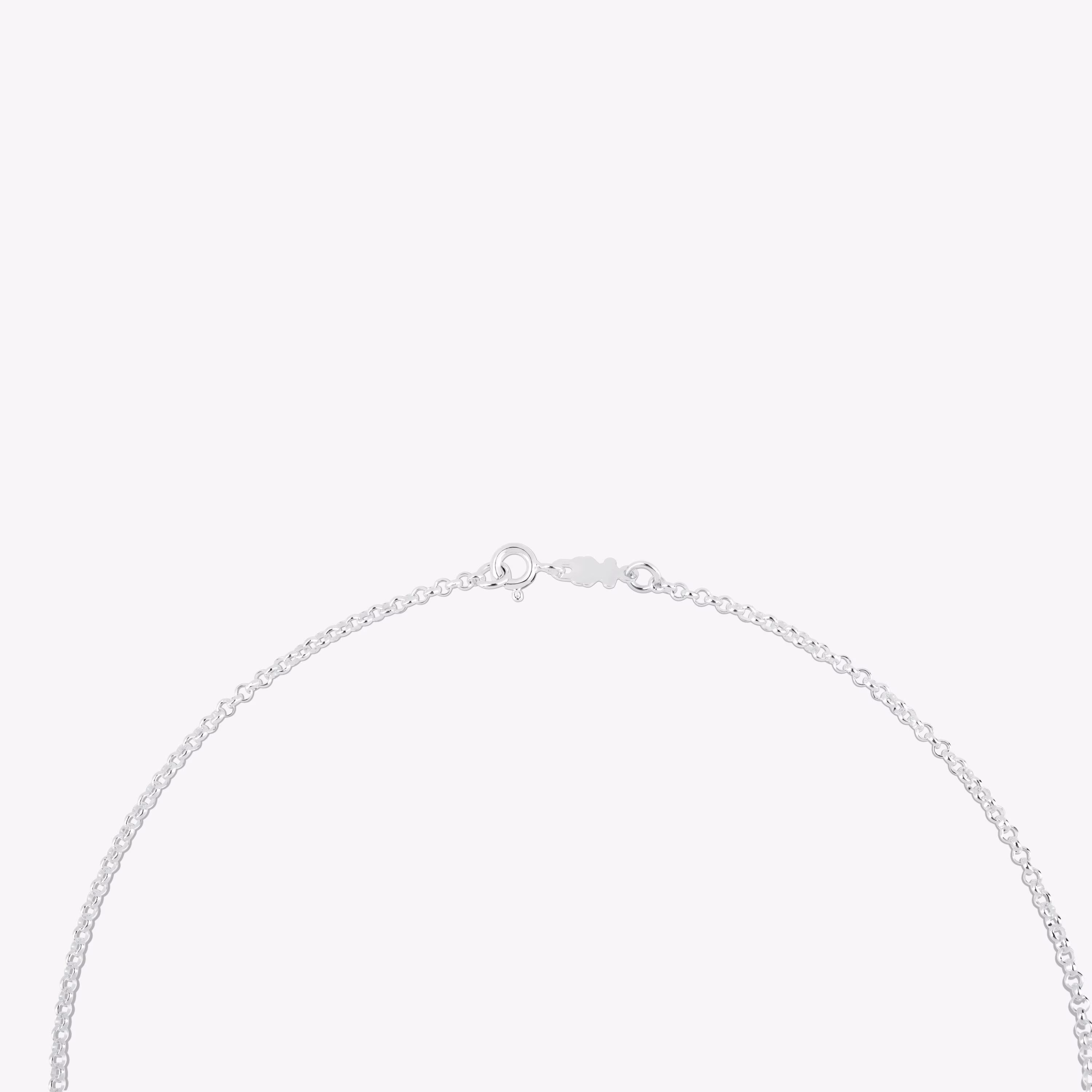 Gargantilla de plata con anillas redondas, 40 cm Chain