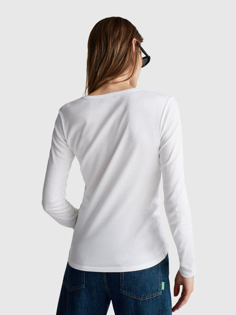 Long sleeve 100% cotton t-shirt